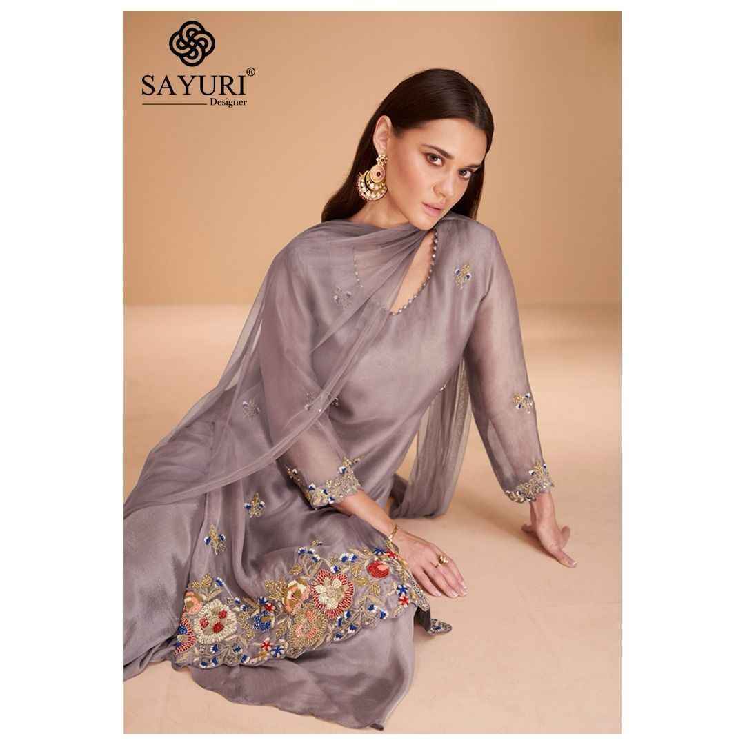 Sayuri Designer Chandni Readymade Organza Silk Dress 4 pcs Catalogue