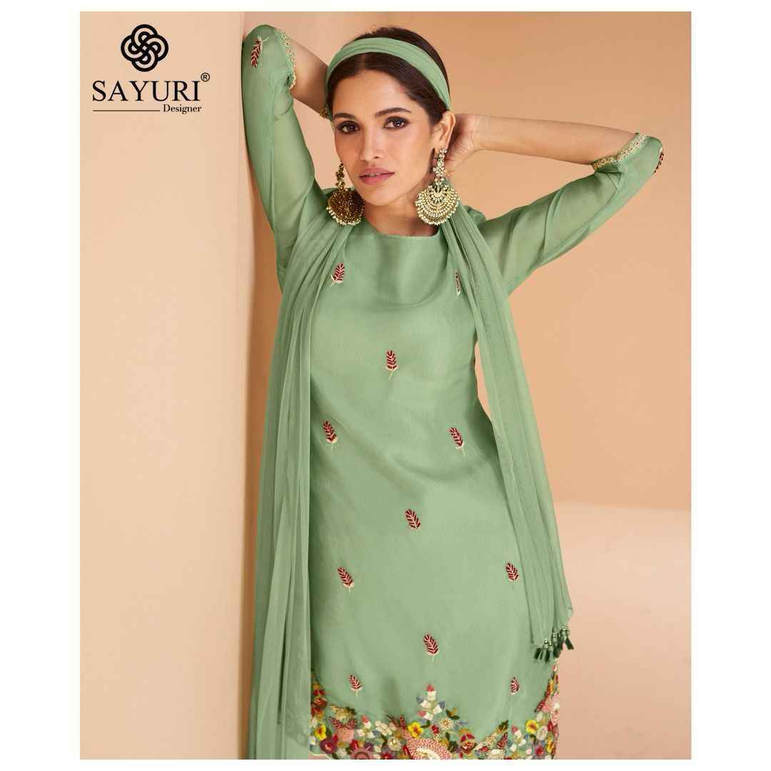 Sayuri Designer Chandni Readymade Organza Silk Dress 4 pcs Catalogue