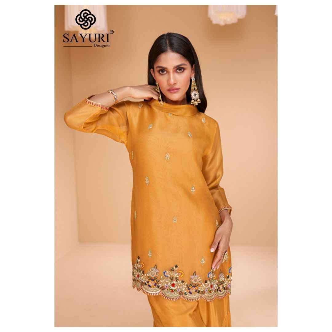 Sayuri Designer Chandni Readymade Organza Silk Dress 4 pcs Catalogue