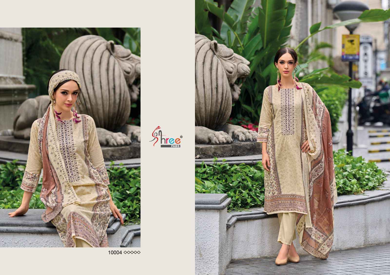 Shraddha Designer Bin Saeed Lawn Collection Vol-10 Cotton Dress Material 6 pc Cataloge