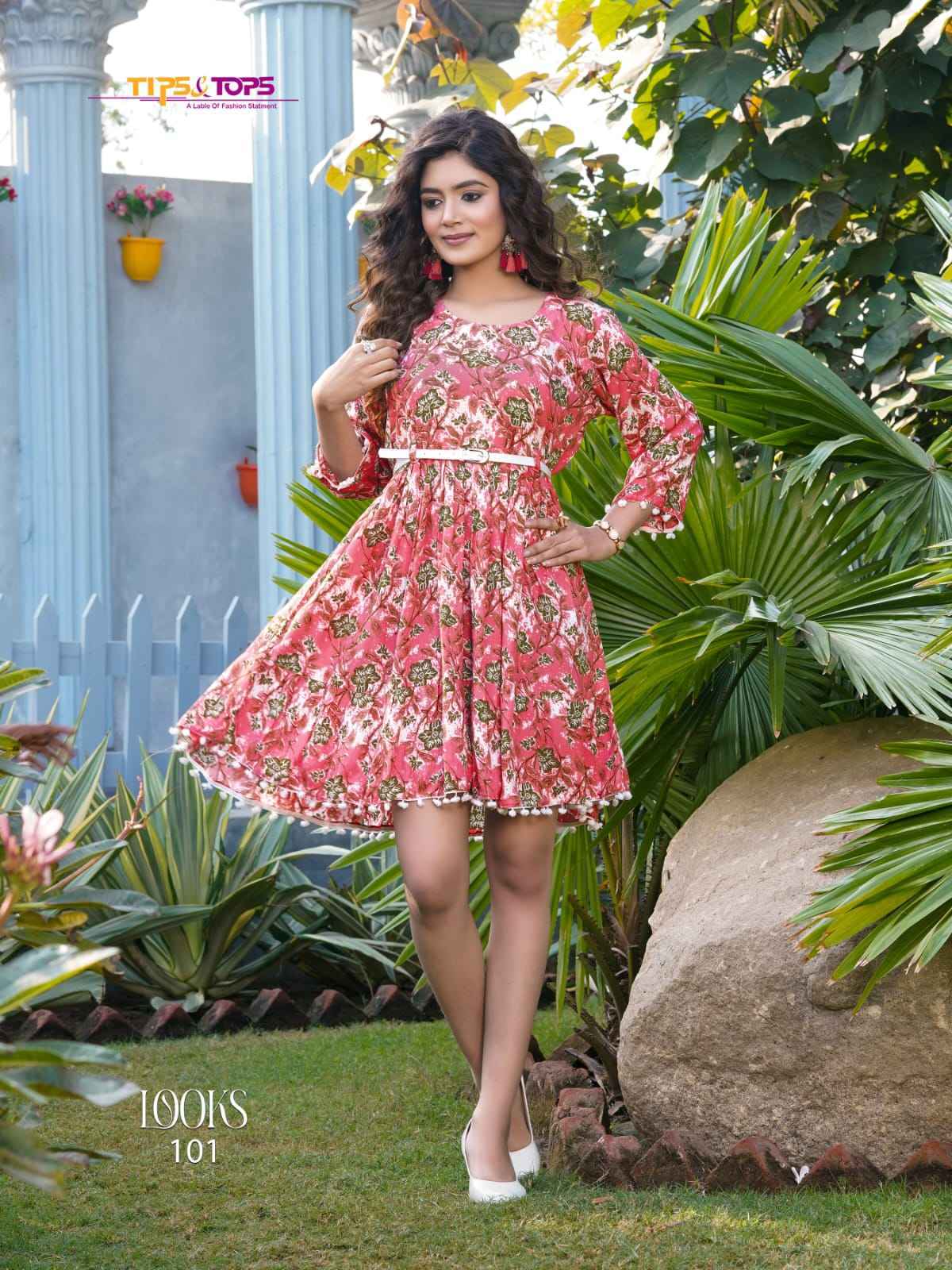 Tips & Tops Looks Vol-5 Rayon Kurti 6 Pc Catalog