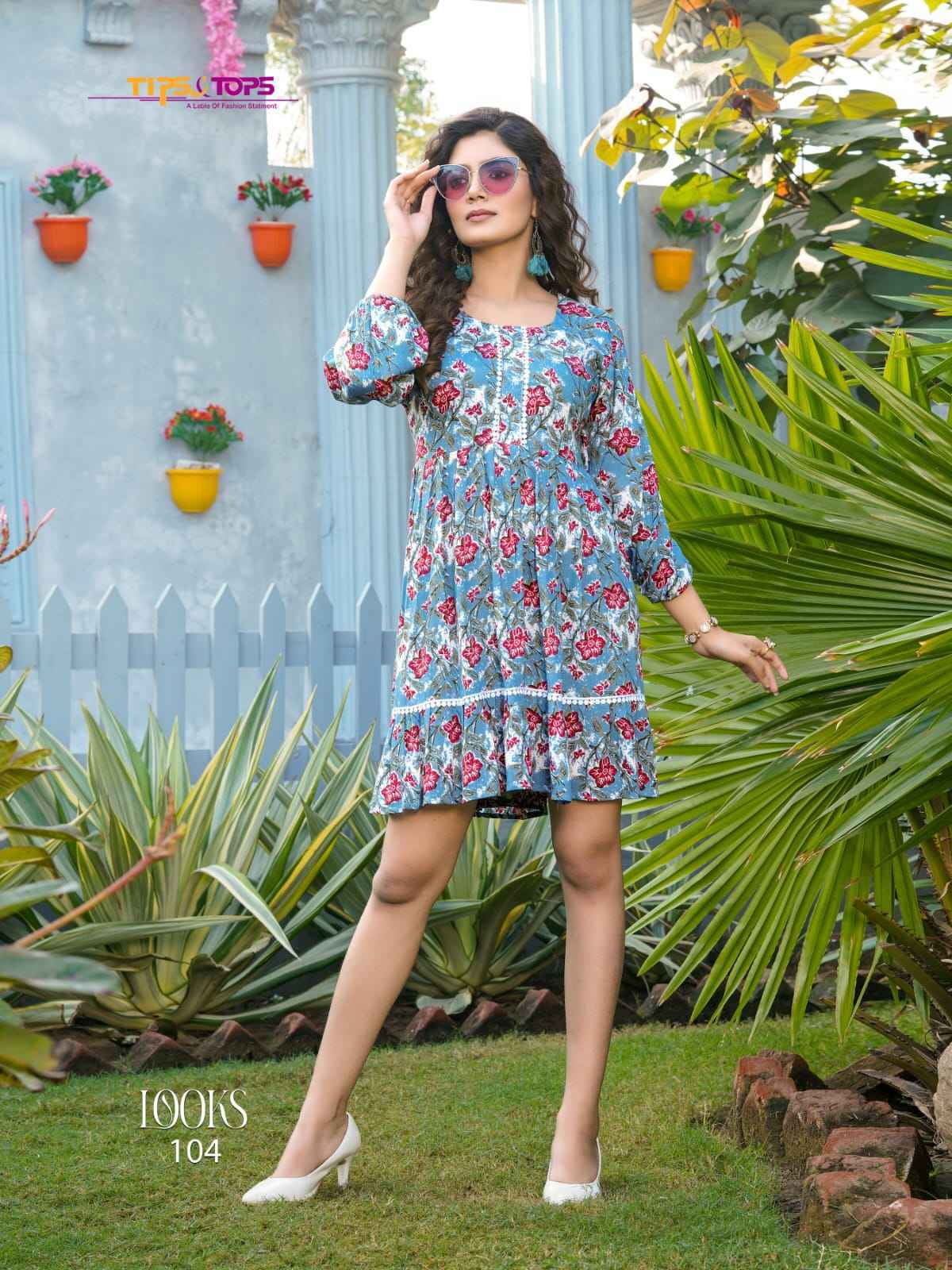 Tips & Tops Looks Vol-5 Rayon Kurti 6 Pc Catalog