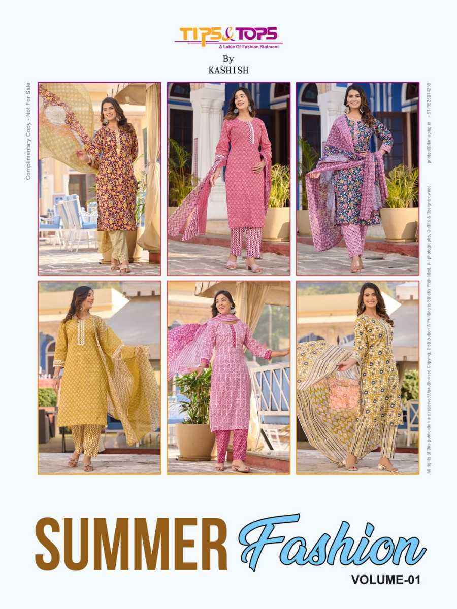 Tips & Tops Summer Fashion Vol 1 Readymade Cotton Dress Wholesale Readymade  Suits