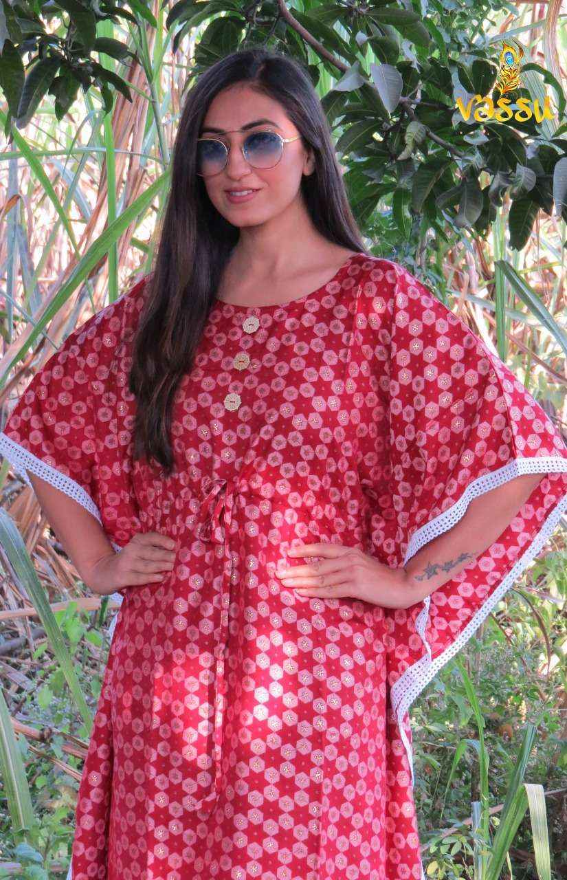 Vassu Kaftan Vol-5 Heavy Muslin Print Kaftan 5 Pc Catalog