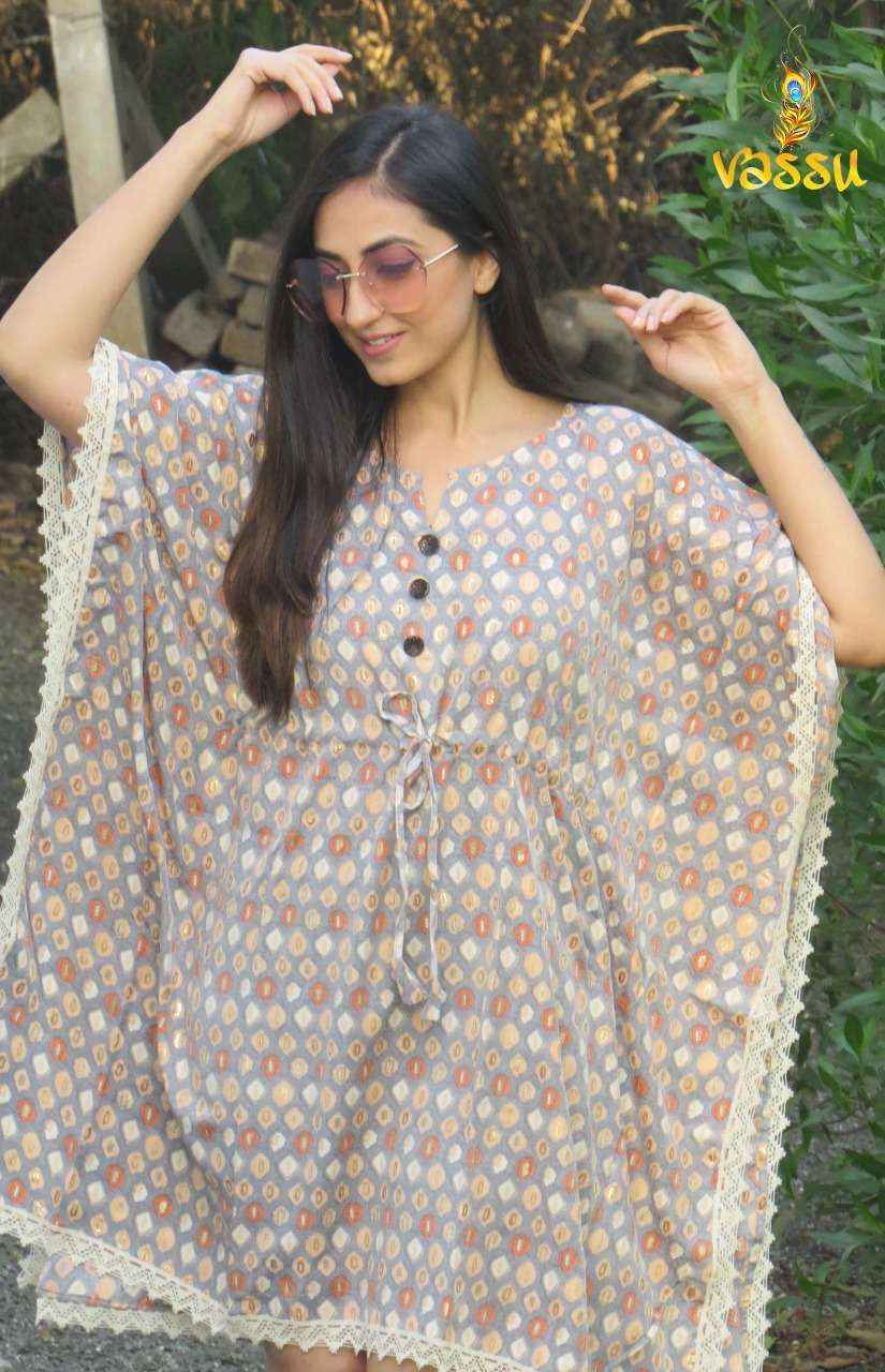 Vassu Kaftan Vol-5 Heavy Muslin Print Kaftan 5 Pc Catalog