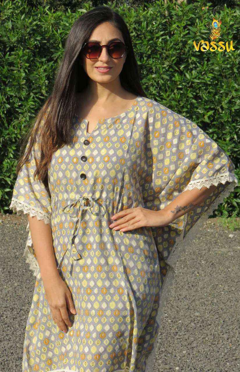 Vassu Kaftan Vol-5 Heavy Muslin Print Kaftan 5 Pc Catalog