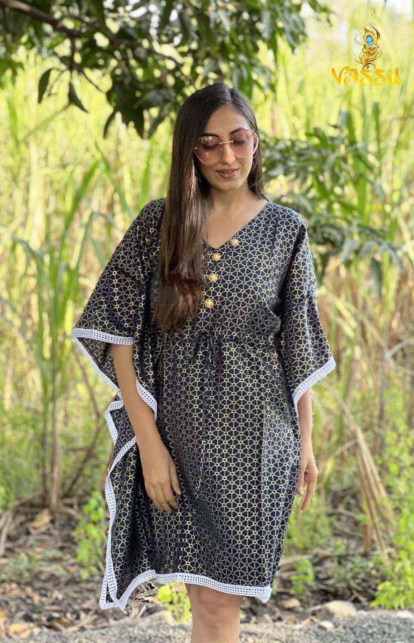 Vassu Kaftan Vol-5 Heavy Muslin Print Kaftan 5 Pc Catalog