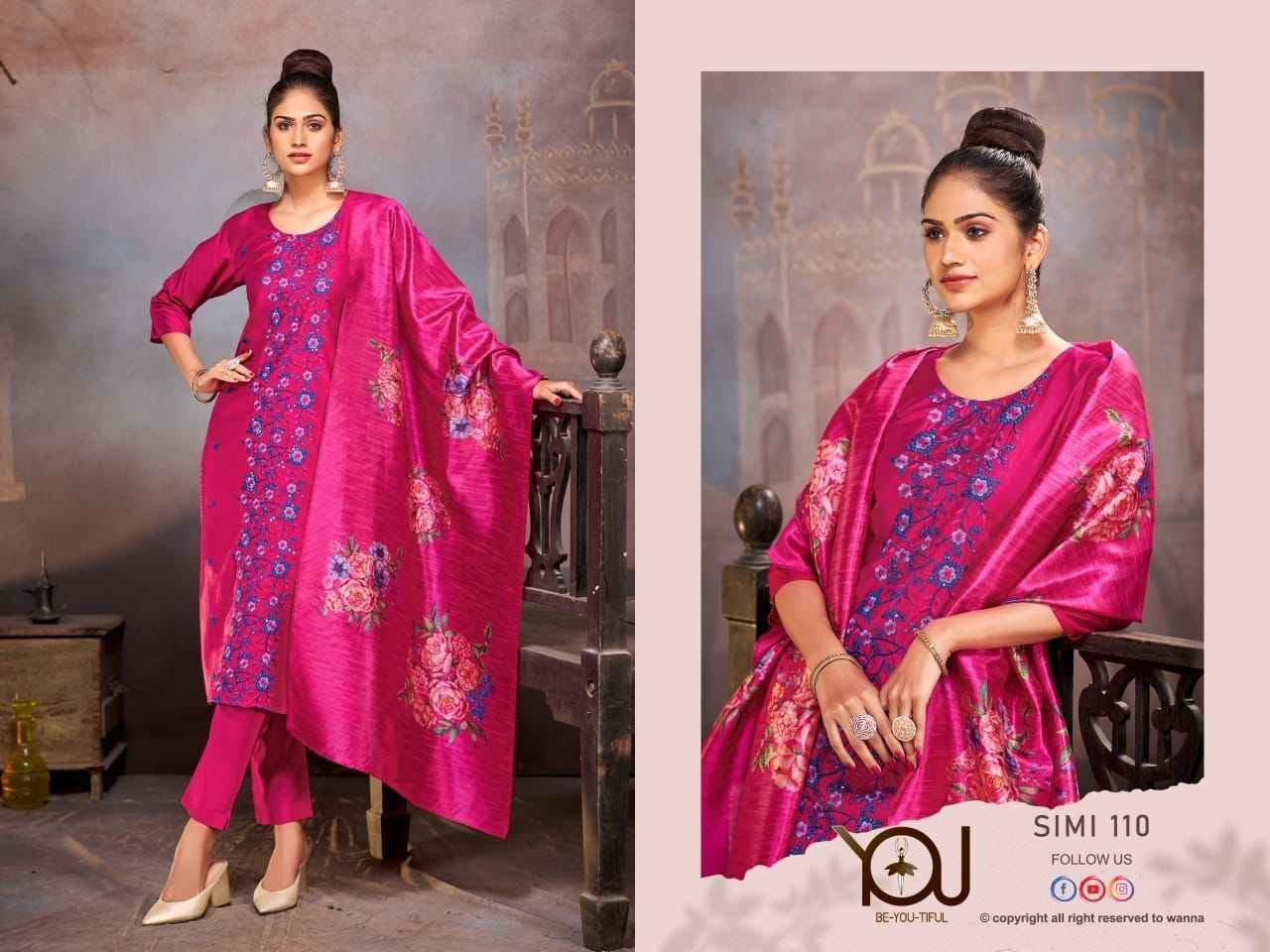 Wanna You Simi Heavy Chanderi Readymade Suit 4 Pc Catalog