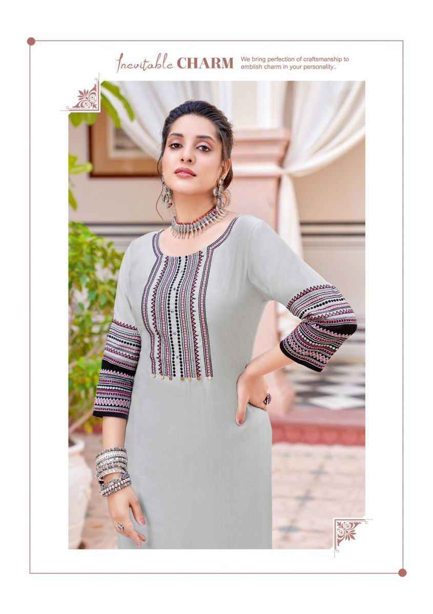 Wooglee Salonee Vol 5 Rayon Kurti 6 pcs Catalogue
