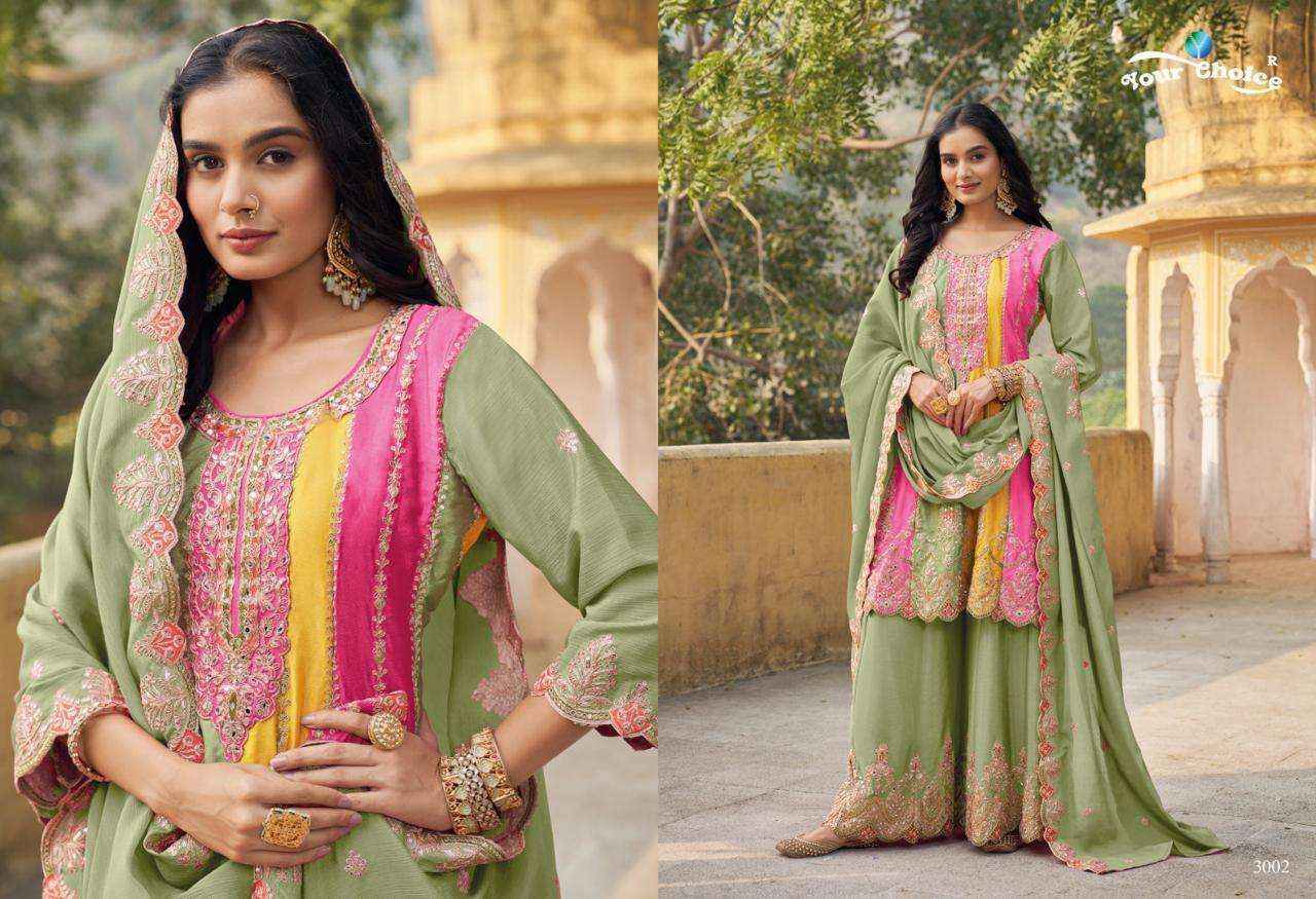 Your Choice Orra Vol-3 Heavy Chinon Readymade Suit 3 Pc Catalog