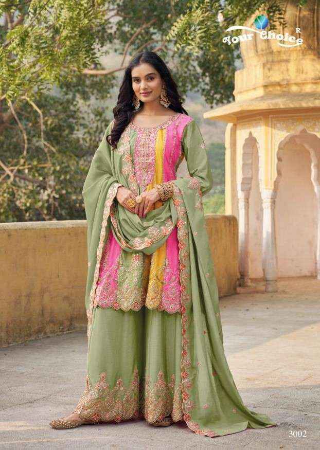 Your Choice Orra Vol-3 Heavy Chinon Readymade Suit 3 Pc Catalog