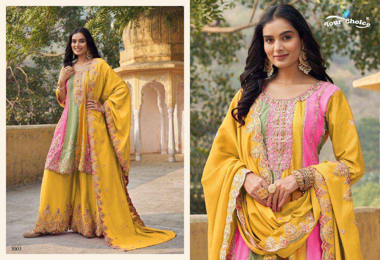 Your Choice Orra Vol-3 Heavy Chinon Readymade Suit 3 Pc Catalog