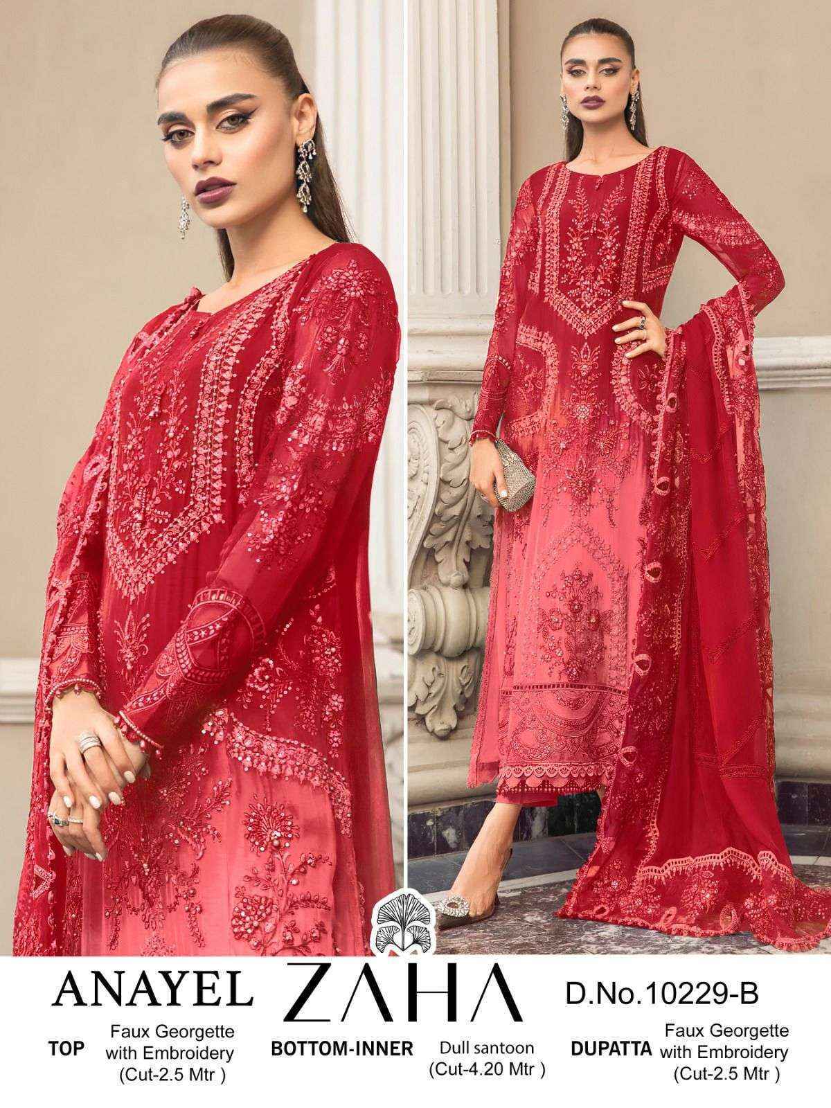 Zaha Anayel Vol 1 Georgette Dress Material Online Suits Supplier