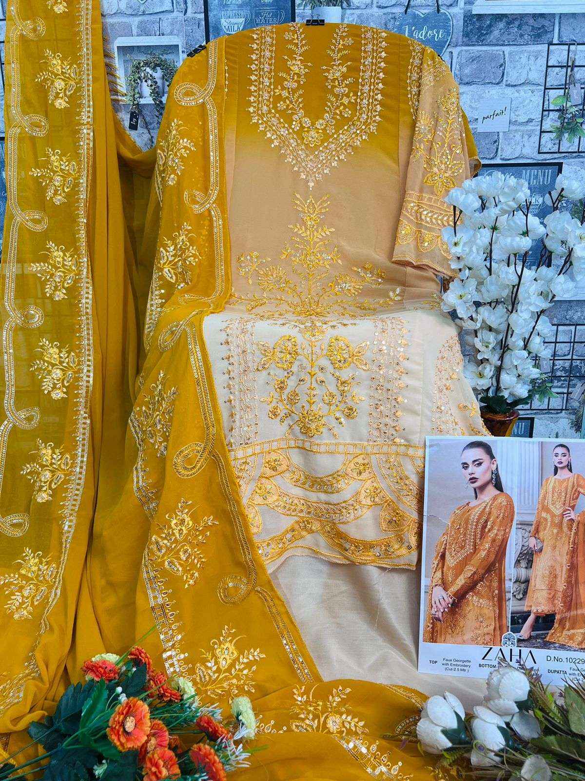 Zaha Anayel Vol 1 Georgette Dress Material Online Suits Supplier