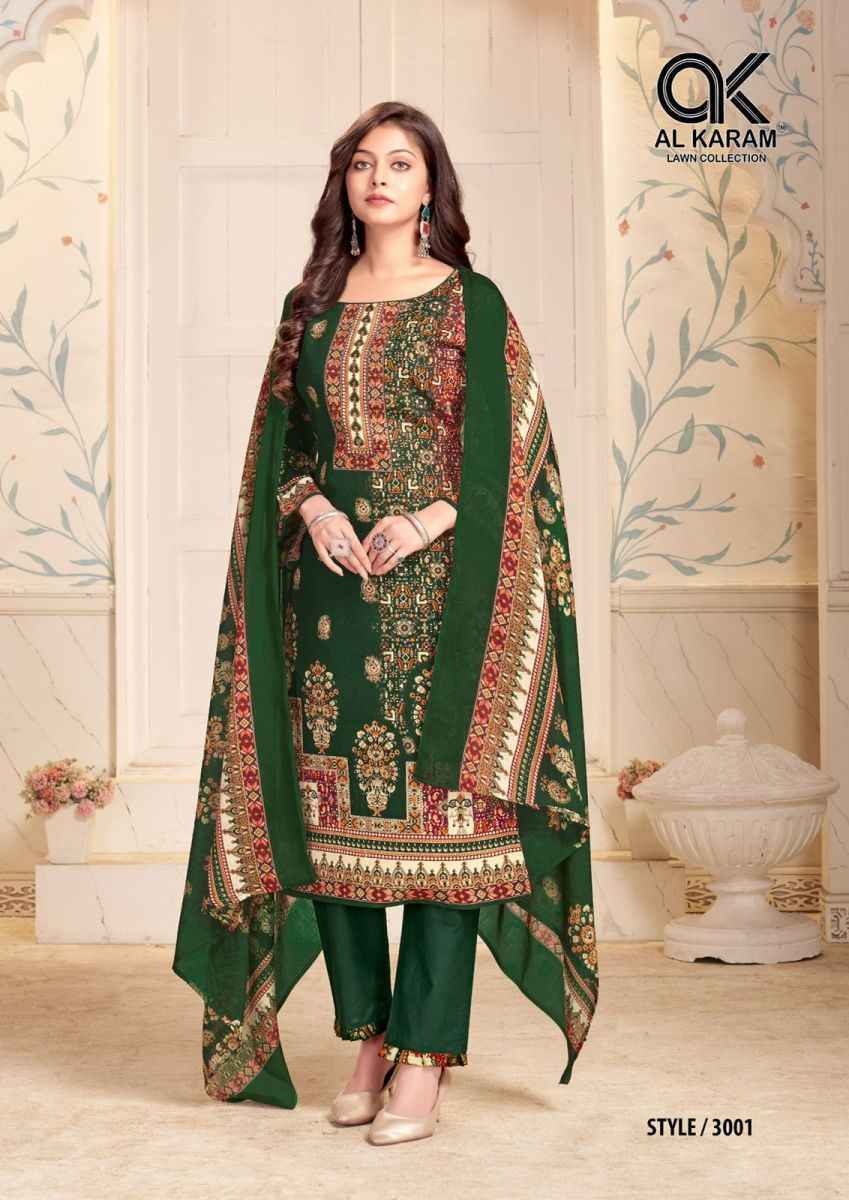 Al Karam Mahjabeen Vol 3 Cotton Dress Material 8 pcs Catalogue