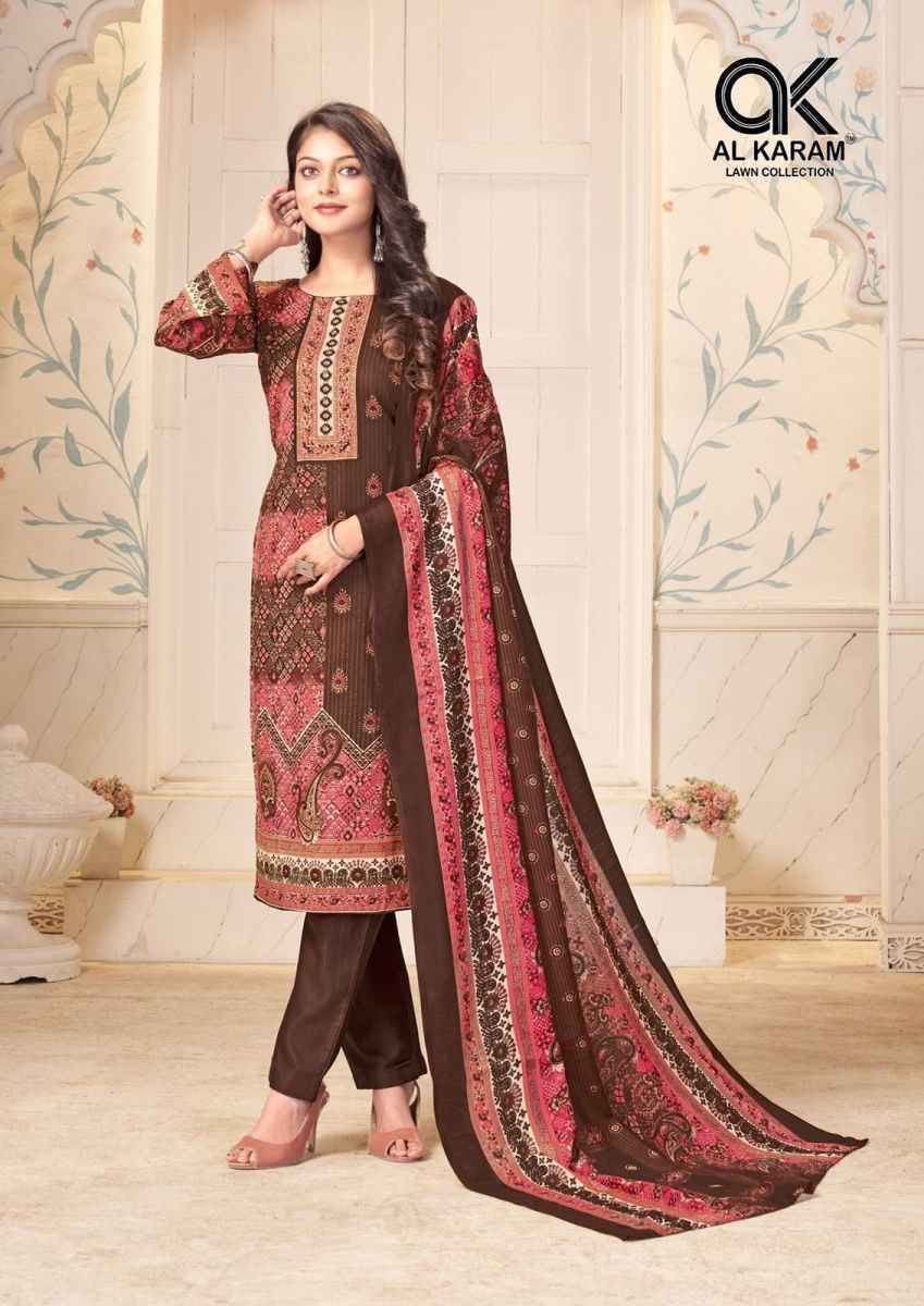 Al Karam Mahjabeen Vol 3 Cotton Dress Material 8 pcs Catalogue