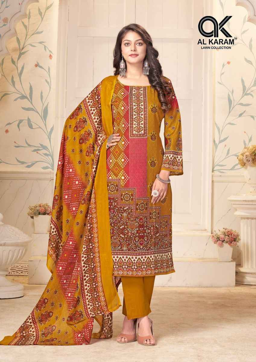 Al Karam Mahjabeen Vol 3 Cotton Dress Material 8 pcs Catalogue