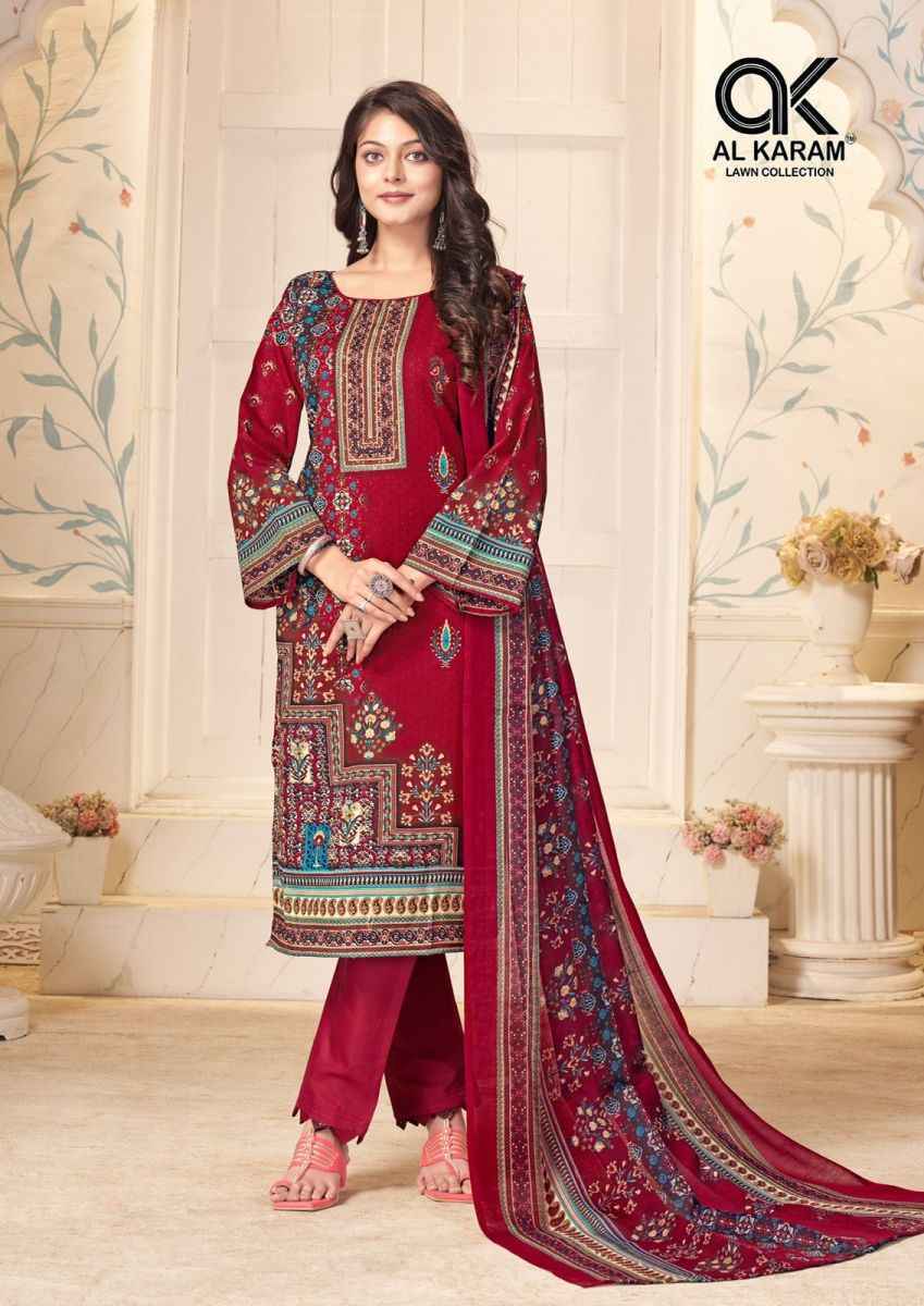 Al Karam Mahjabeen Vol 3 Cotton Dress Material 8 pcs Catalogue