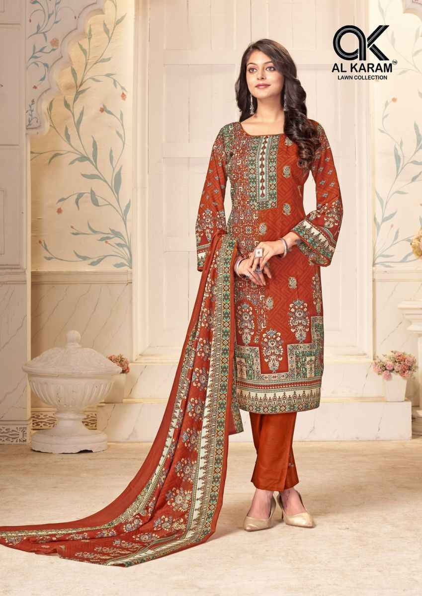 Al Karam Mahjabeen Vol 3 Cotton Dress Material 8 pcs Catalogue