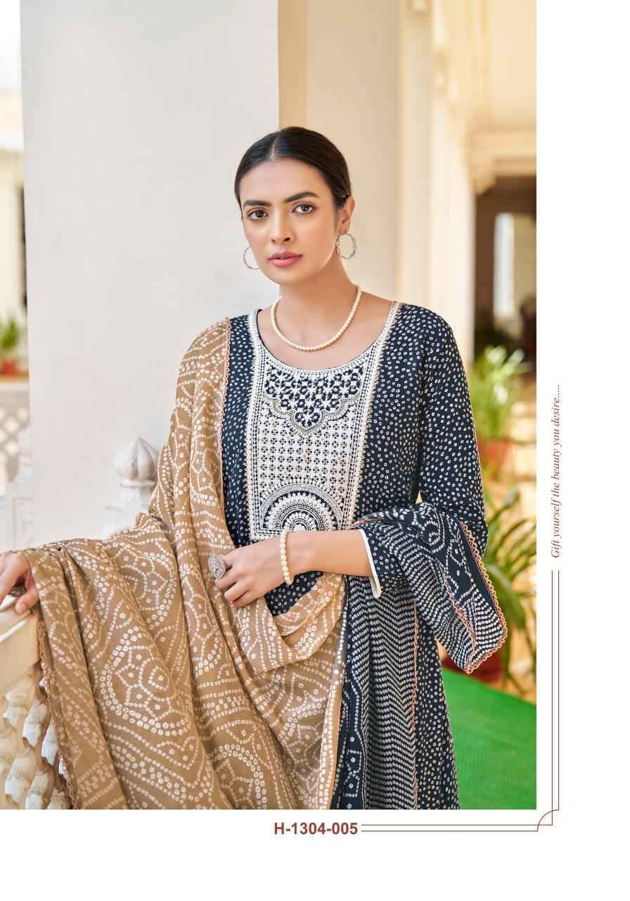 Alok Raag Viscose ReyonBandhani Print Dress Material 8 pcs Catalogue