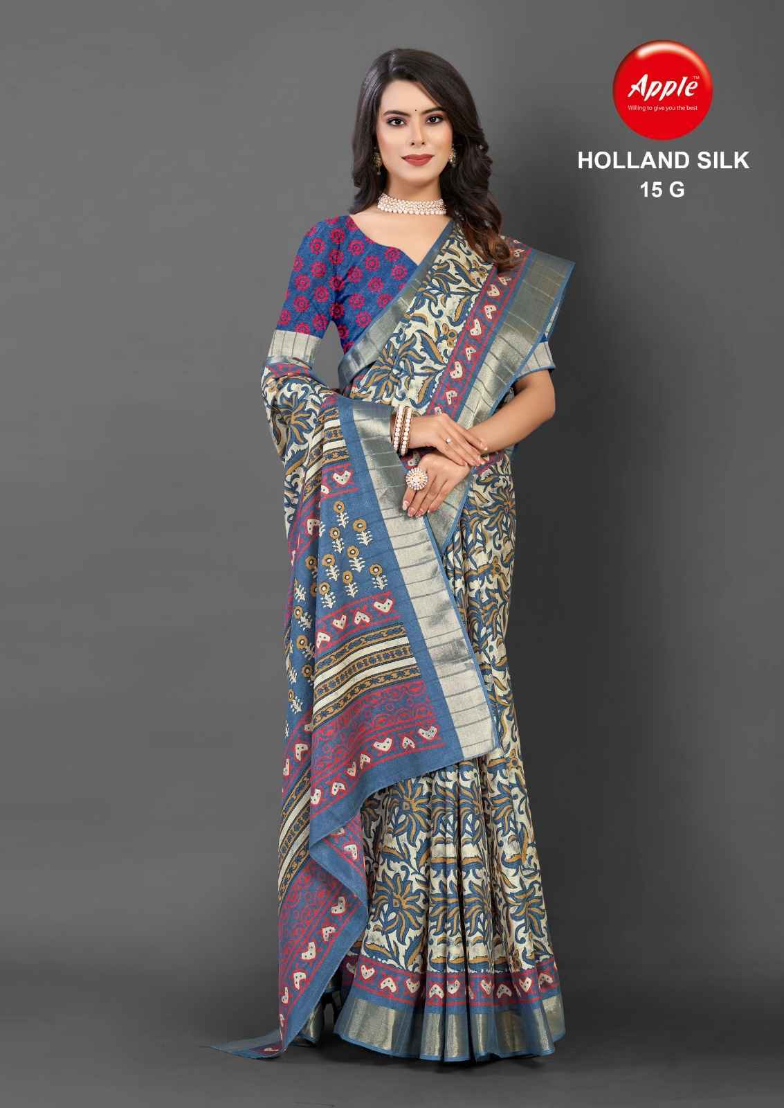 Apple Holland Silk Vol 15 Handloom Silk Saree 8 Pc Catalog