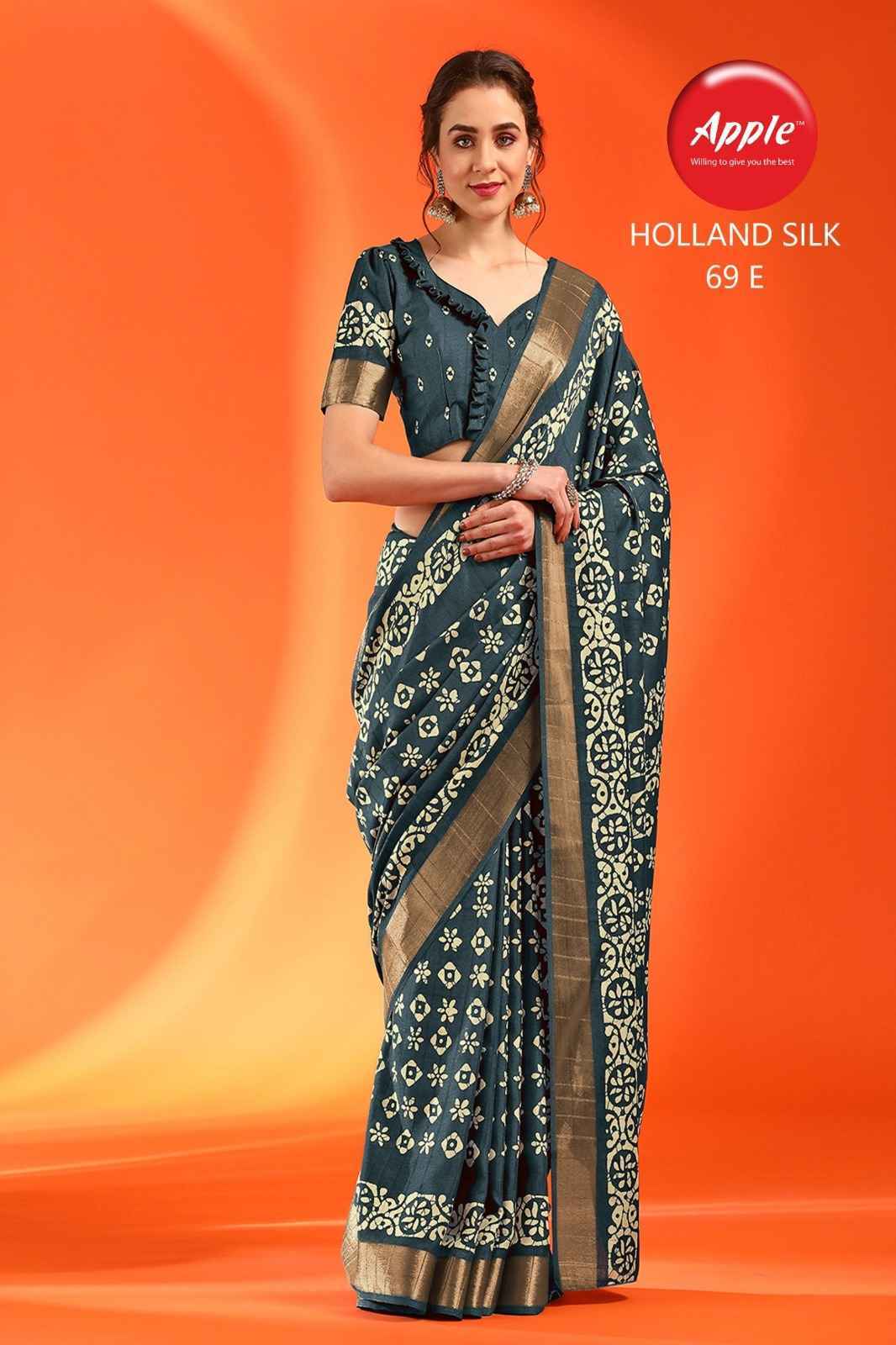 Apple Holland Silk Vol-69 Handloom Silk Saree 8 Pc Catalog