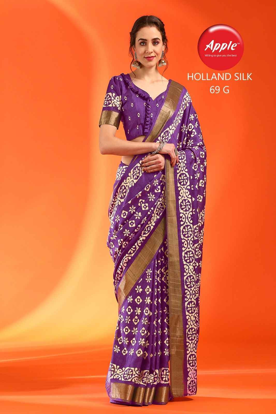 Apple Holland Silk Vol-69 Handloom Silk Saree 8 Pc Catalog