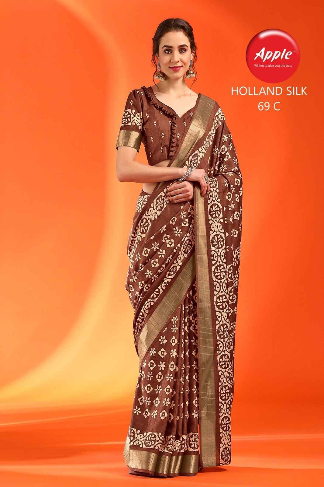 Apple Holland Silk Vol-69 Handloom Silk Saree 8 Pc Catalog