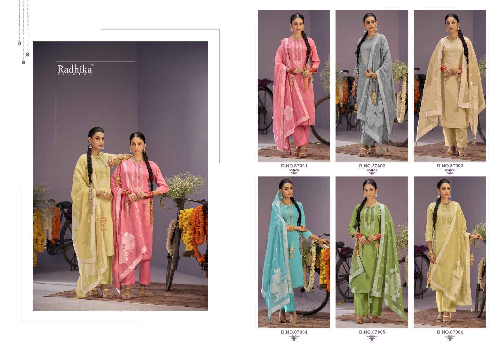Azara सायकल Zam Cotton Dress Material 6 pcs Catalogue
