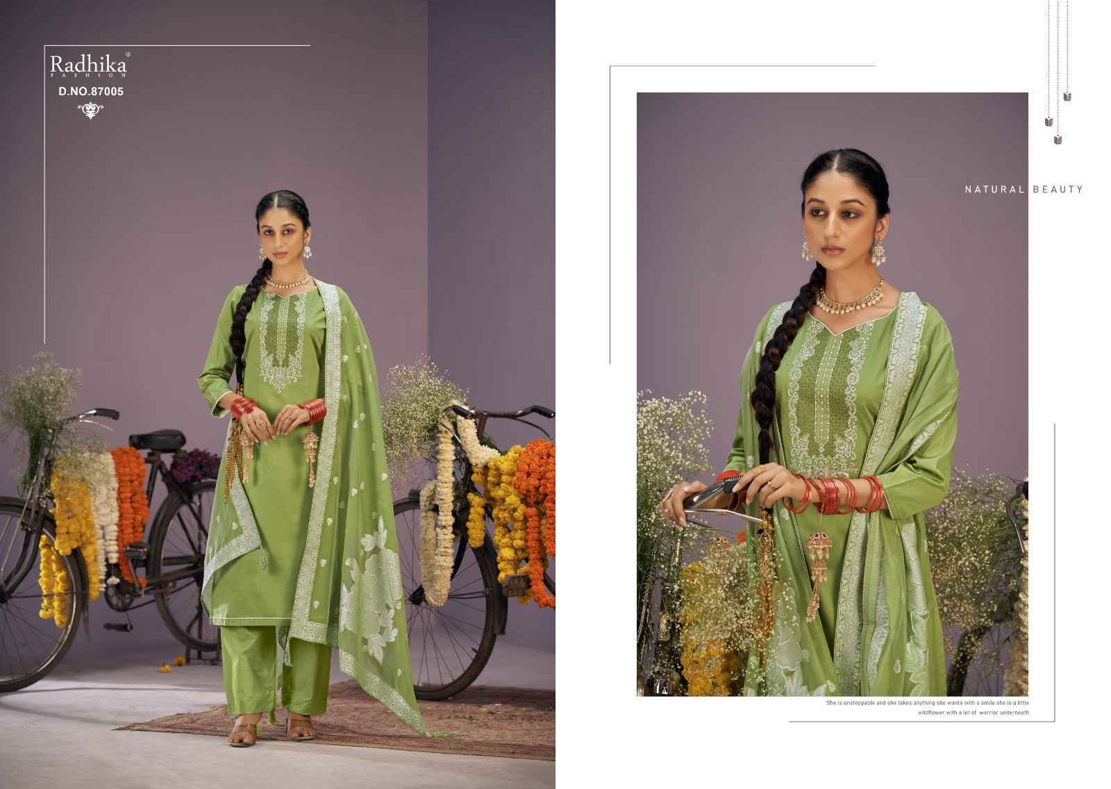 Azara सायकल Zam Cotton Dress Material 6 pcs Catalogue