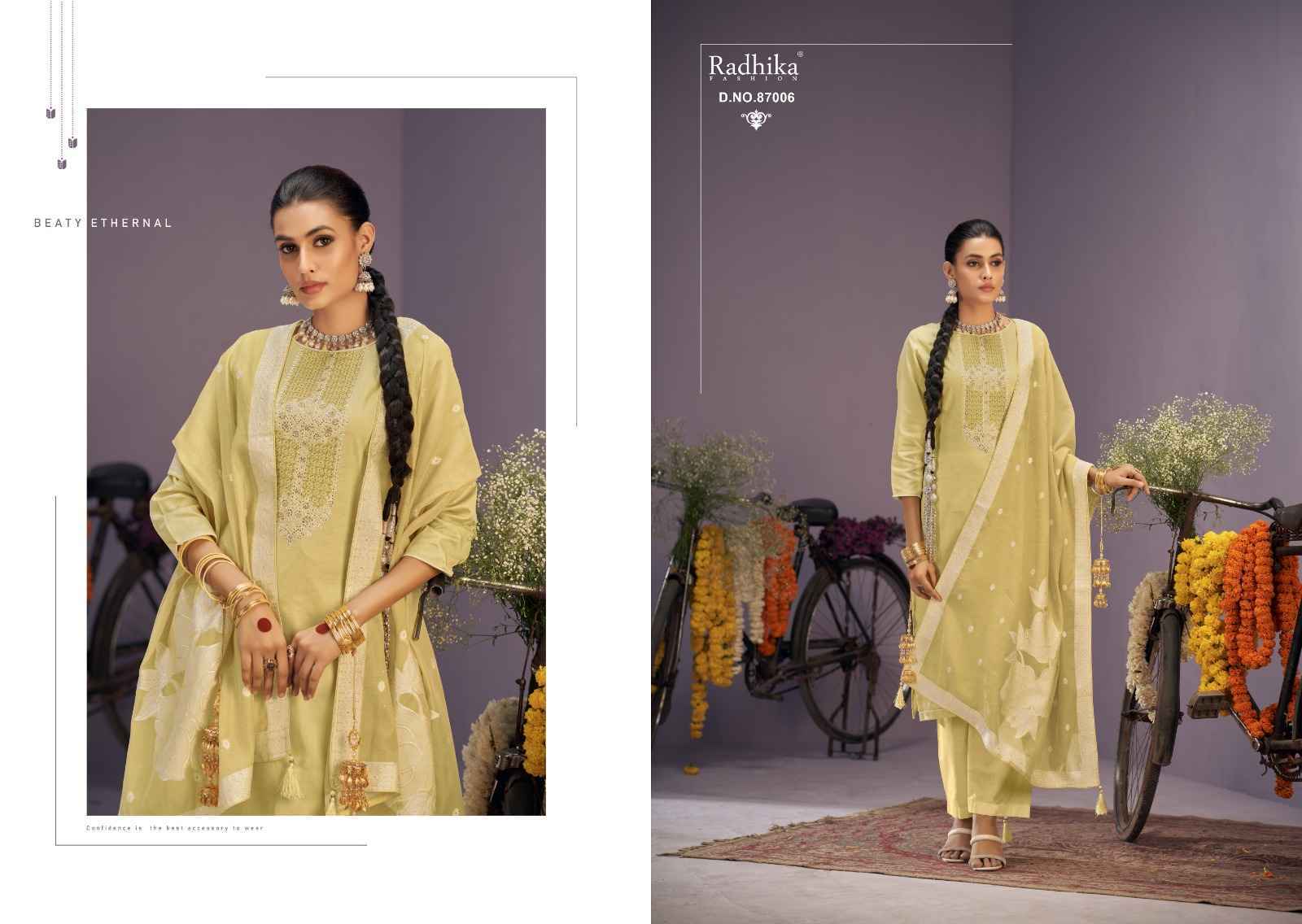 Azara सायकल Zam Cotton Dress Material 6 pcs Catalogue