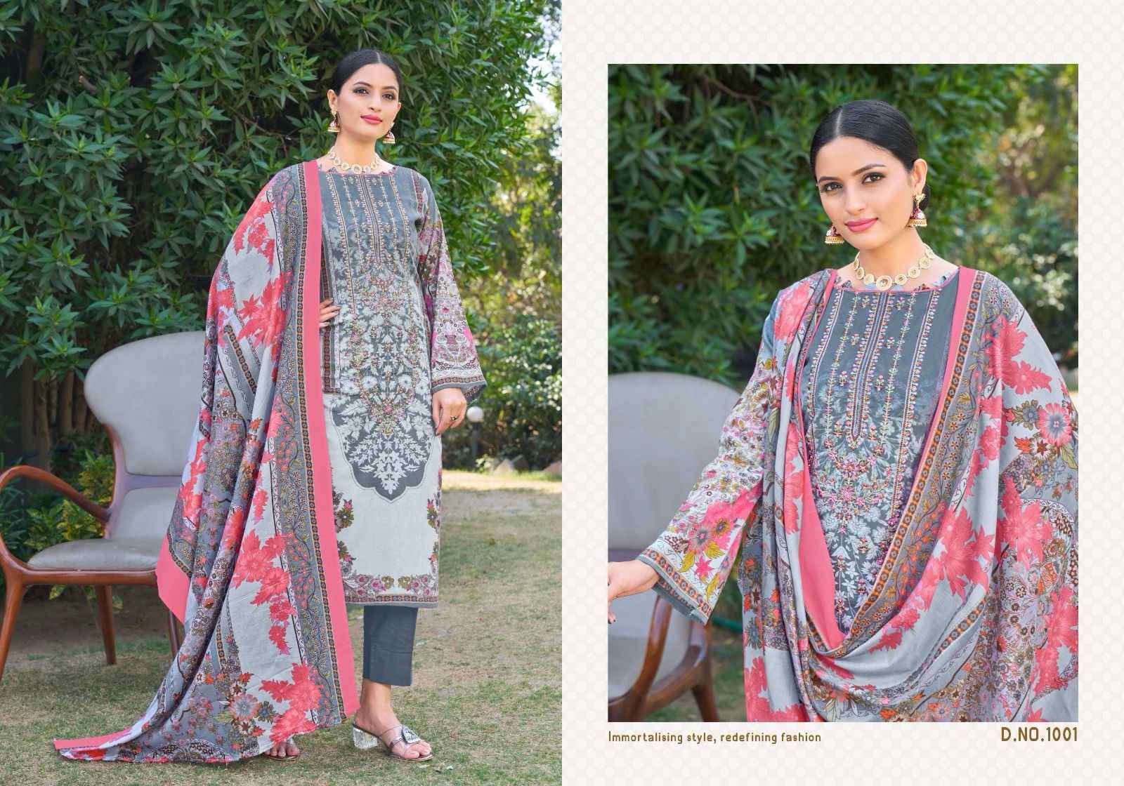 Chaan Taari Naira Pakistani Print Pure Cotton Dress Material 10 pcs Catalogue