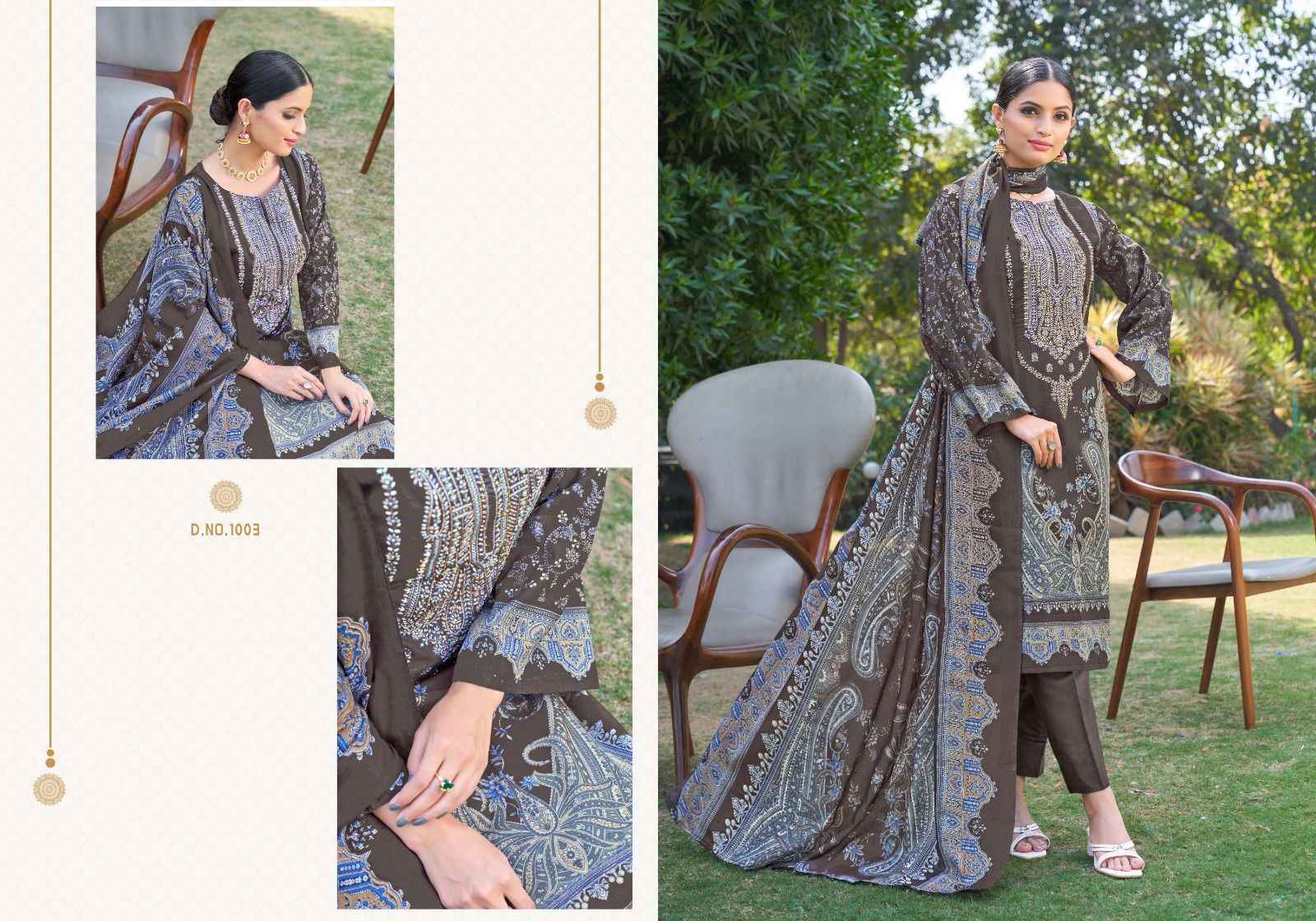 Chaan Taari Naira Pakistani Print Pure Cotton Dress Material 10 pcs Catalogue