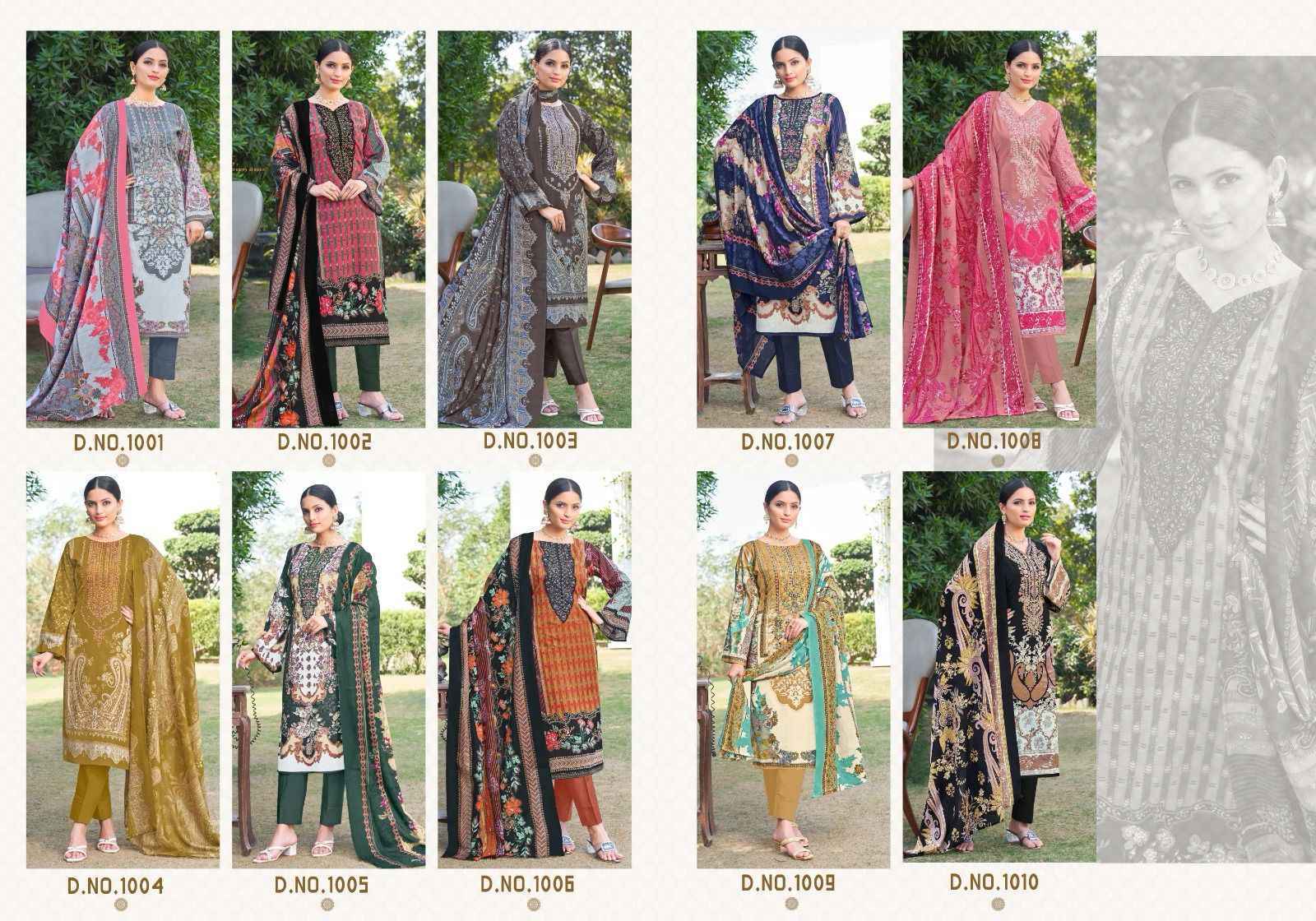 Chaan Taari Naira Pakistani Print Pure Cotton Dress Material 10 pcs Catalogue