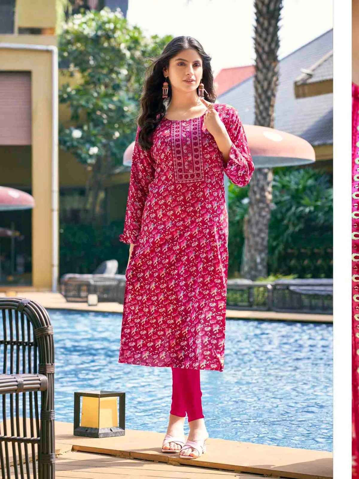 Colourpix Rolex Vol-1 Heavy Rayon Kurti 8 pcs Catalogue
