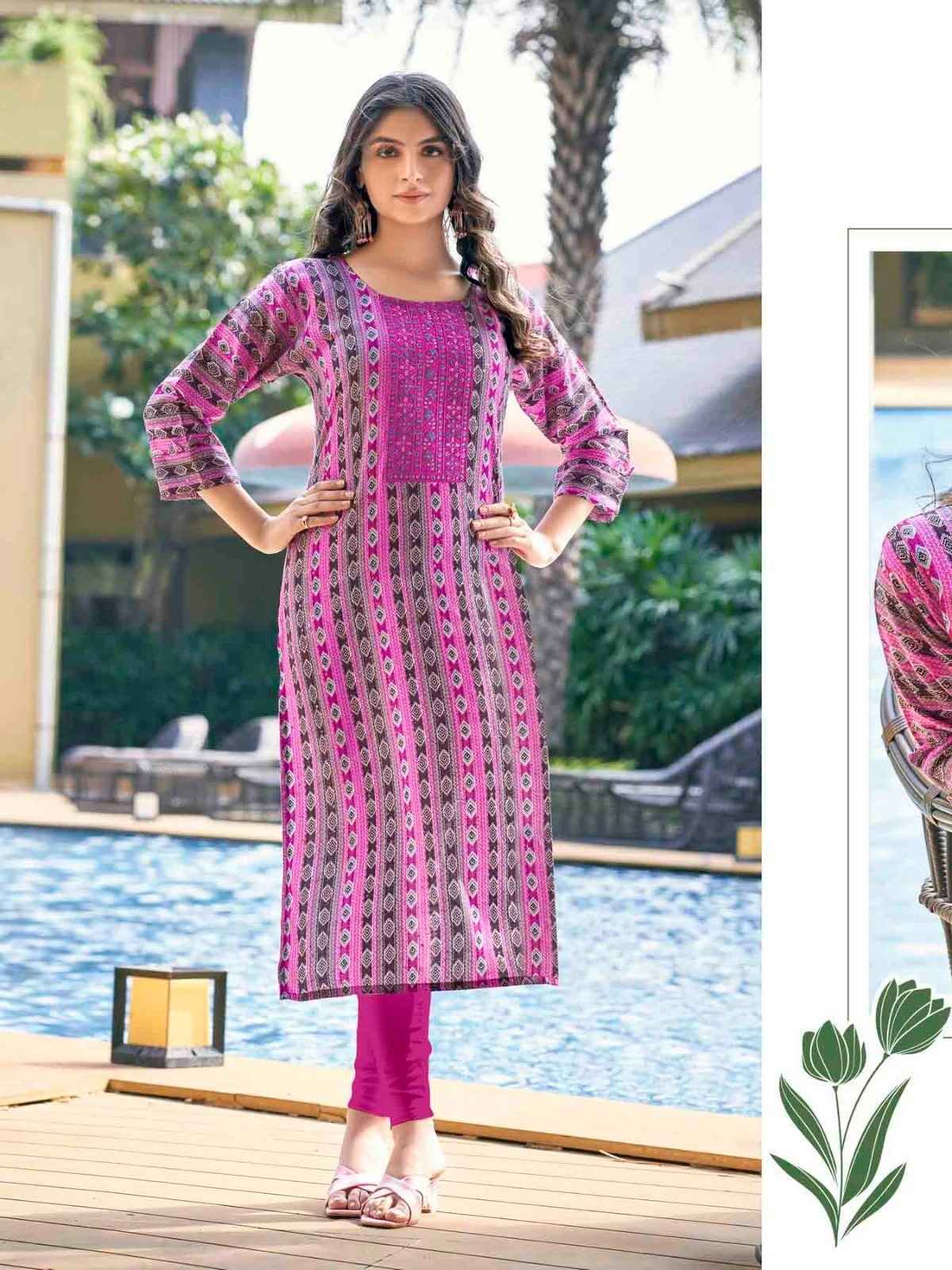 Colourpix Rolex Vol-1 Heavy Rayon Kurti 8 pcs Catalogue