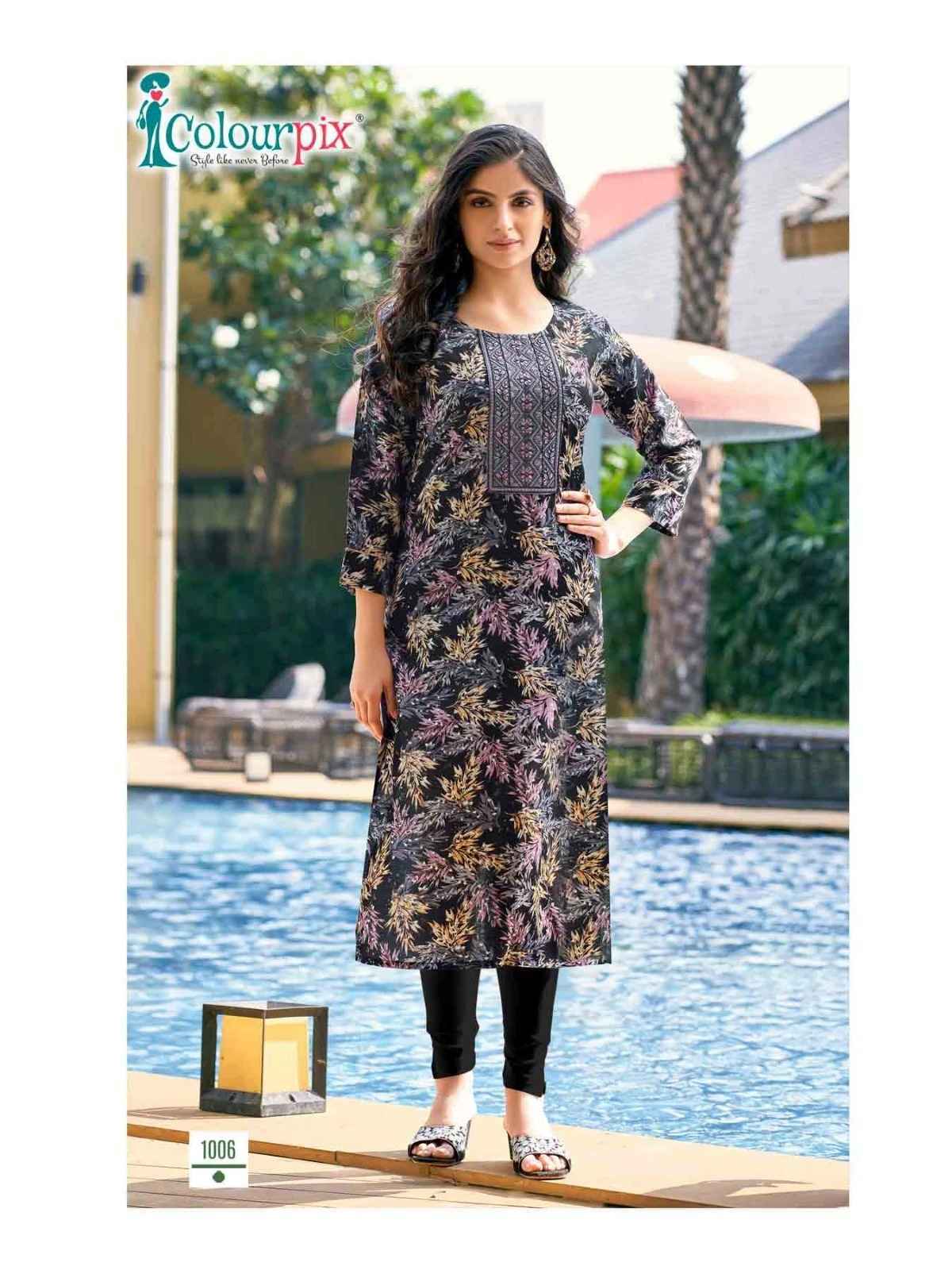 Colourpix Rolex Vol-1 Heavy Rayon Kurti 8 pcs Catalogue