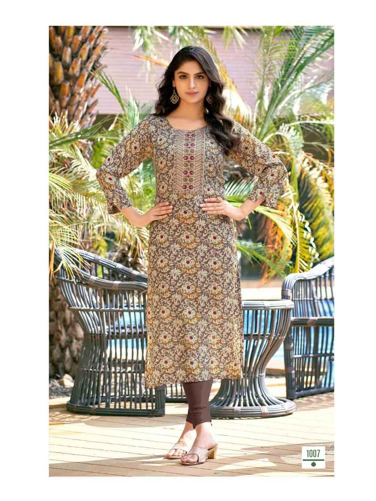Colourpix Rolex Vol-1 Heavy Rayon Kurti 8 pcs Catalogue