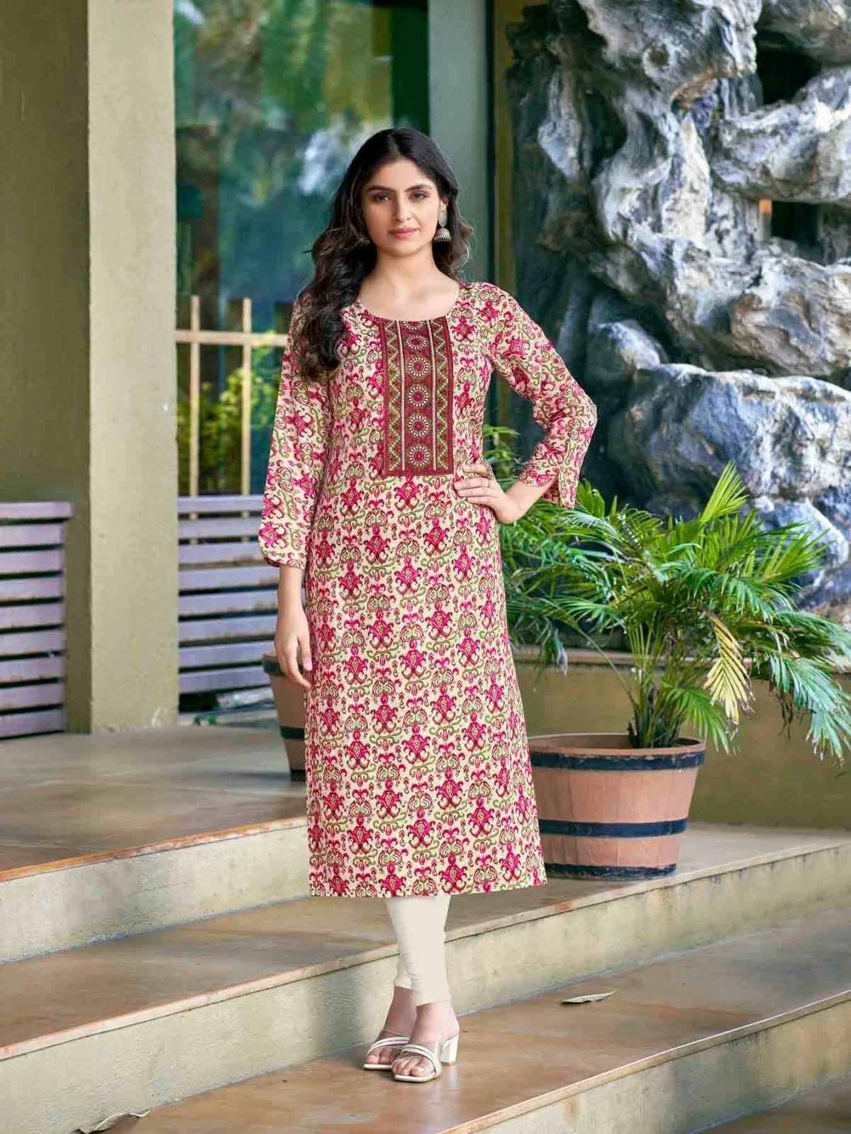 Colourpix Rolex Vol-1 Heavy Rayon Kurti 8 pcs Catalogue