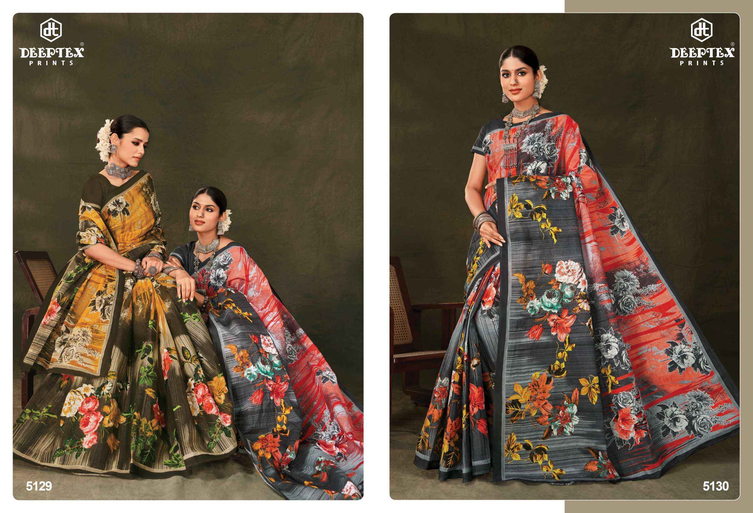 Deeptex Mother India Vol 51 Cotton Saree 30 pcs Catalogue