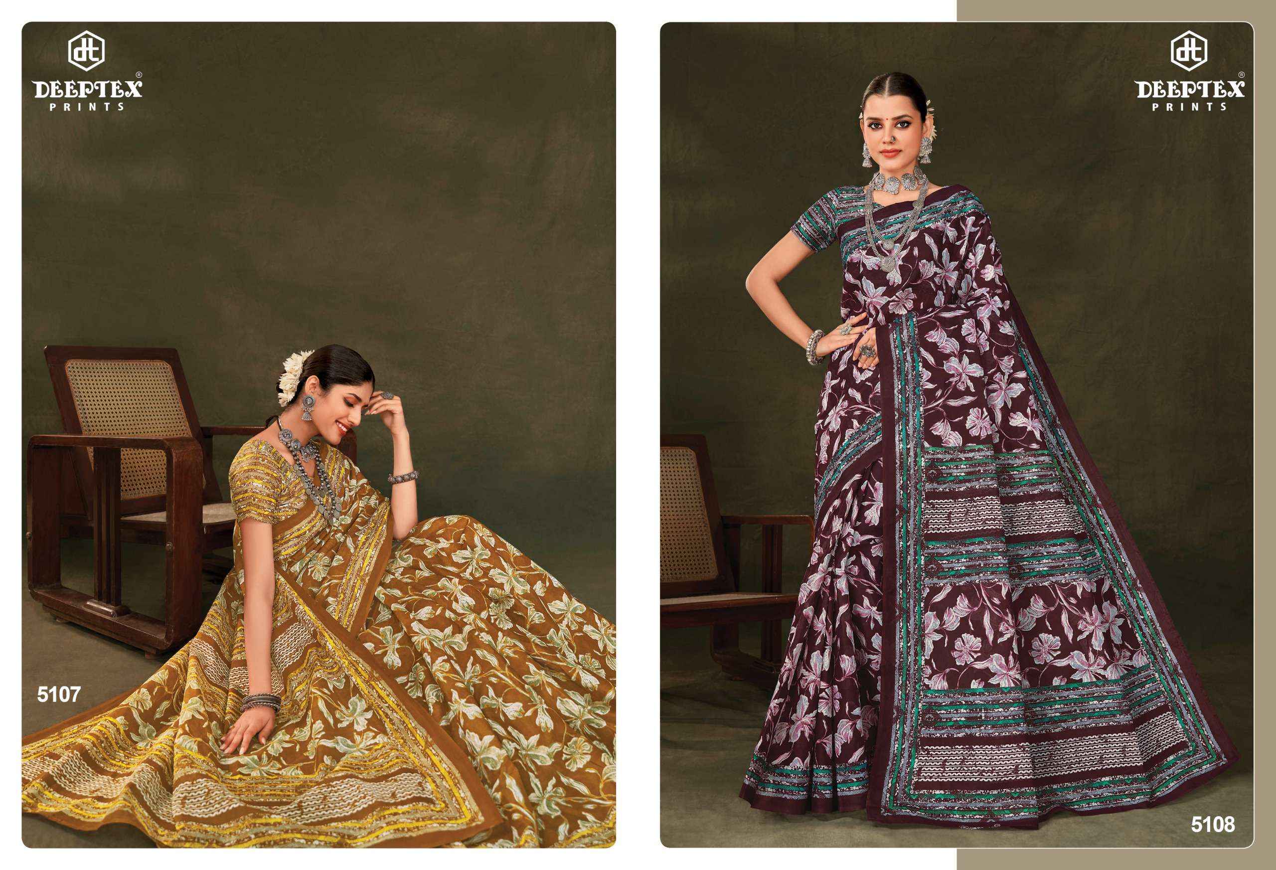 Deeptex Mother India Vol 51 Cotton Saree 30 pcs Catalogue