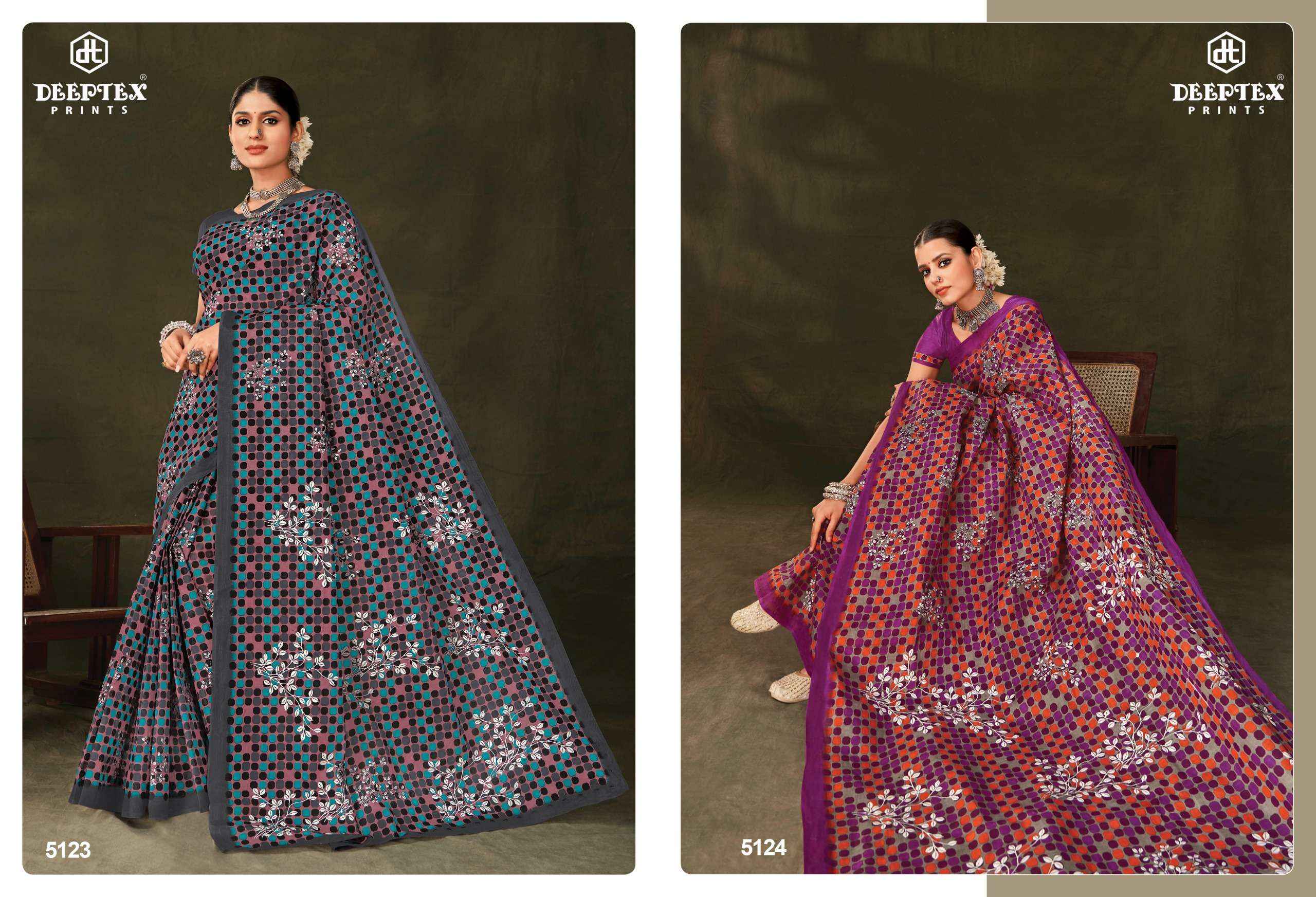Deeptex Mother India Vol 51 Cotton Saree 30 pcs Catalogue