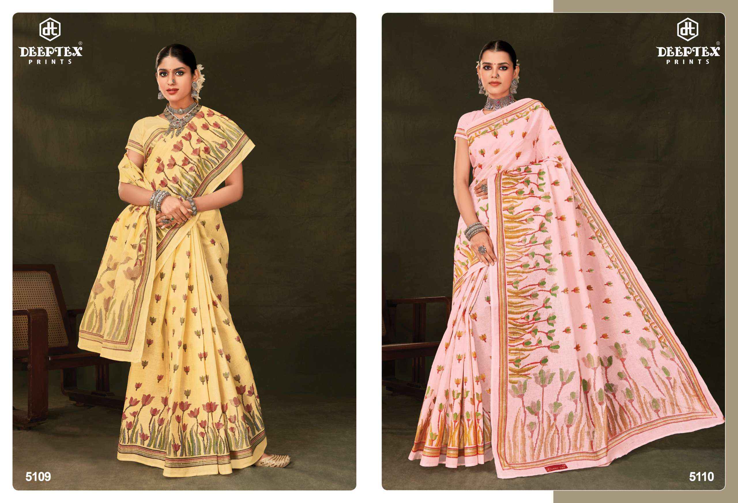 Deeptex Mother India Vol 51 Cotton Saree 30 pcs Catalogue
