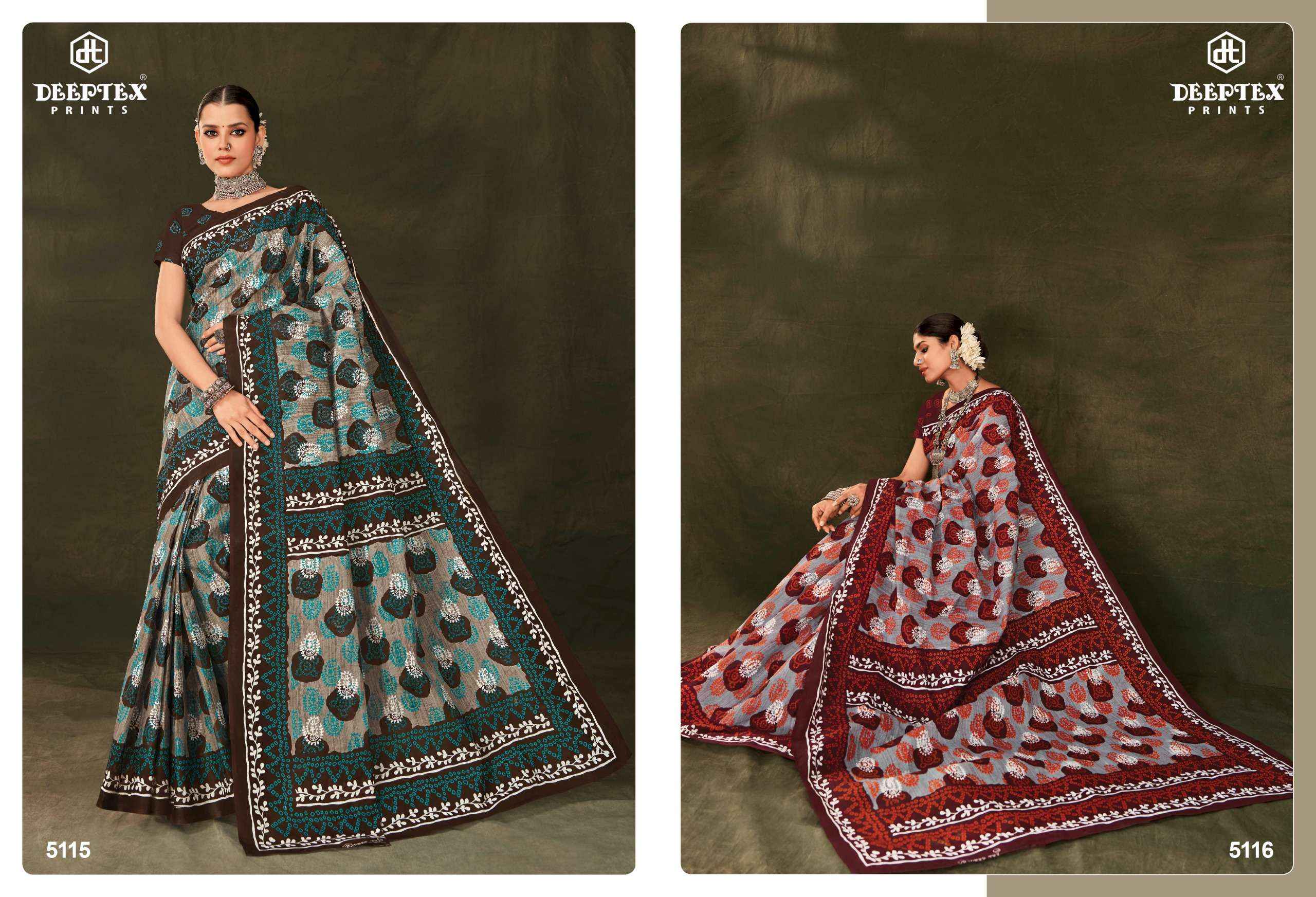 Deeptex Mother India Vol 51 Cotton Saree 30 pcs Catalogue