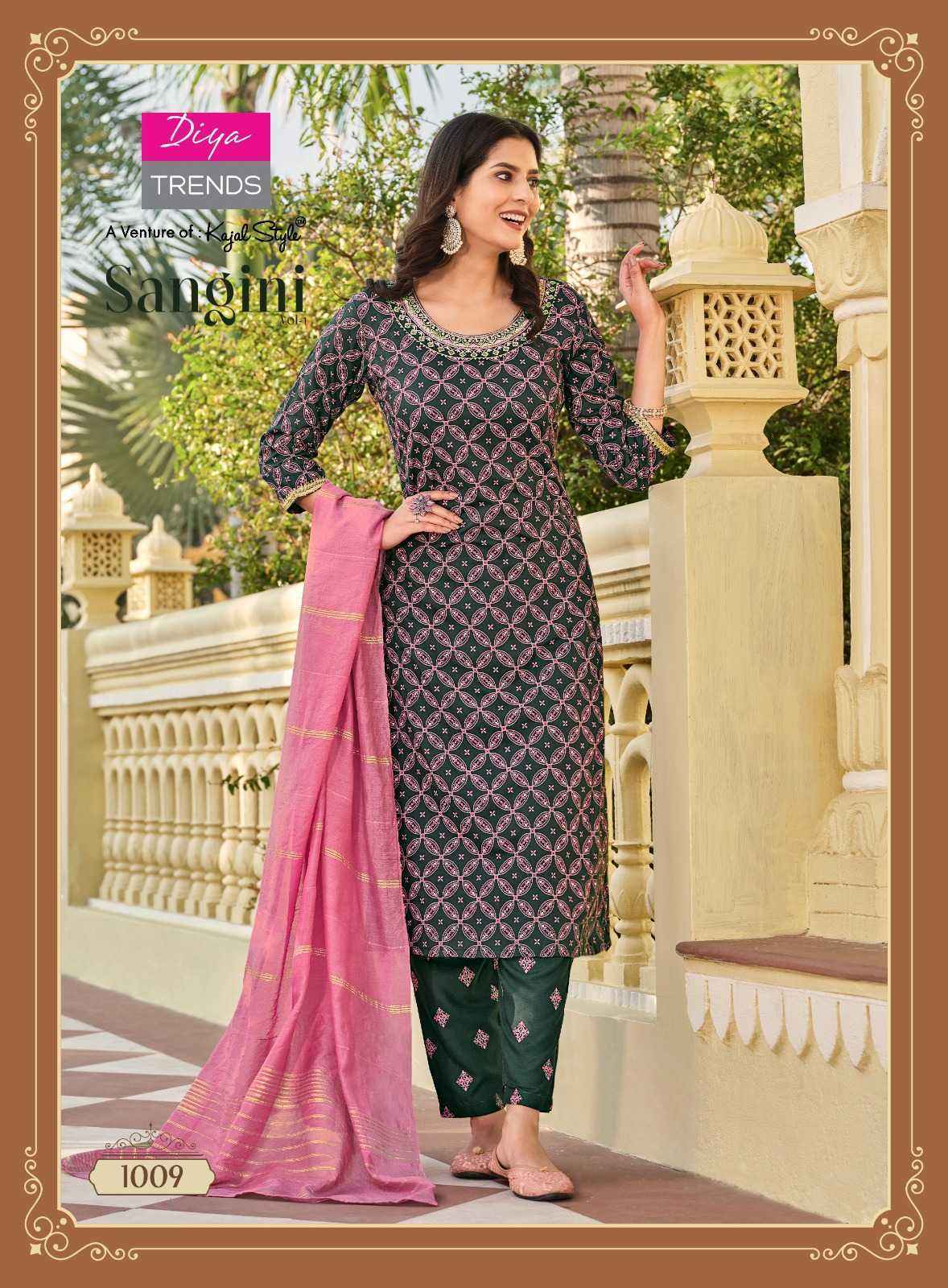 Diya Trends Sangini Vol 1 Reyon Kurti Combo 10 pcs Catalogue