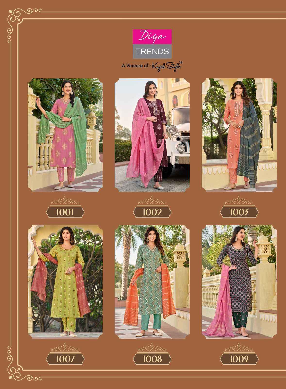 Diya Trends Sangini Vol 1 Reyon Kurti Combo 10 pcs Catalogue