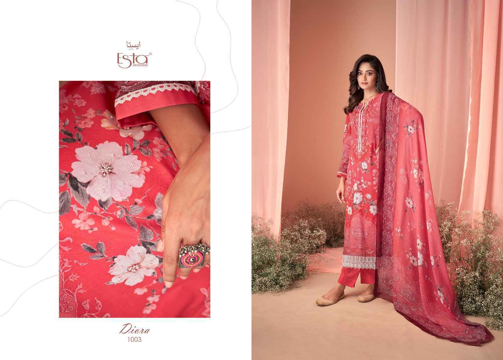 Esta Diora Digital Printed Cotton Dress Material 8 Pc Catalog