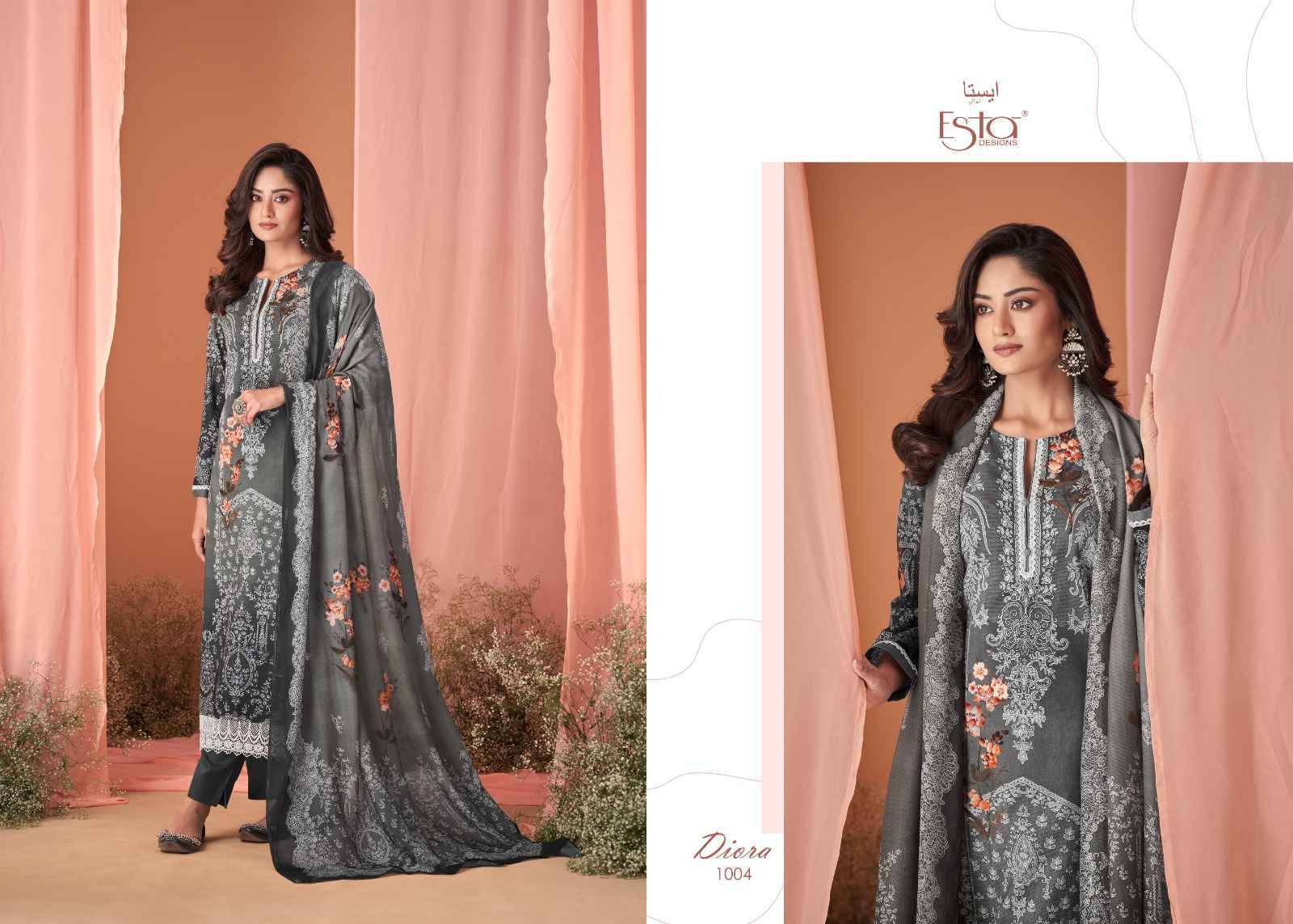 Esta Diora Digital Printed Cotton Dress Material 8 Pc Catalog