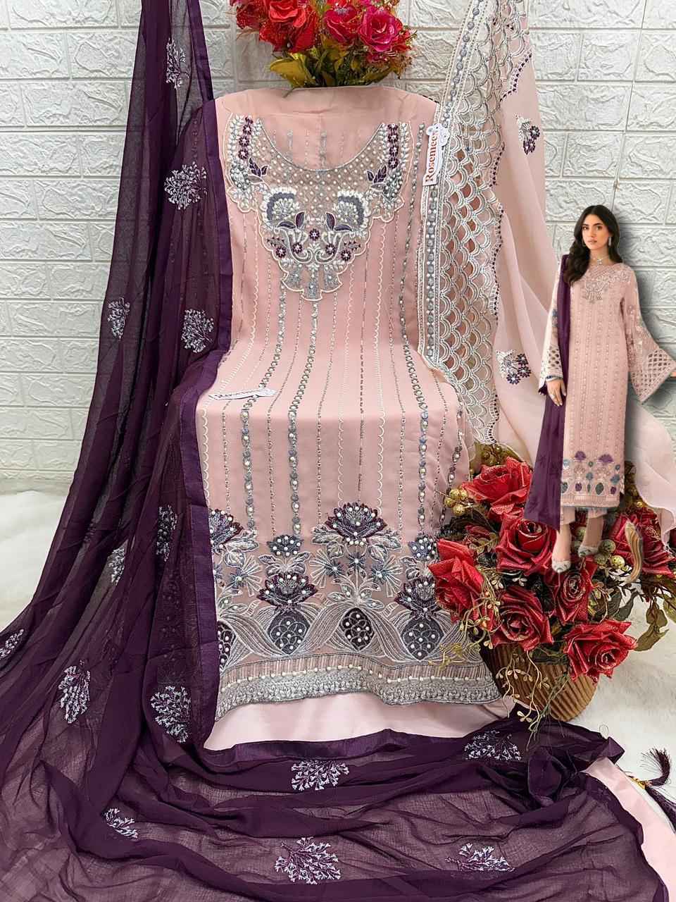 Fepic Rosemeen C-1739 Georgette Embroidered Dress Material Wholesale Womens  Clothing Online