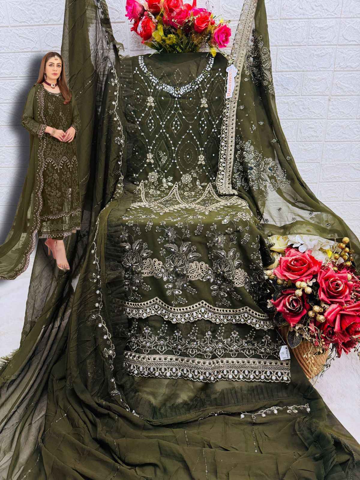 Fepic Rosemeen C-1777 Georgette Embroidered Dress Material 3 Pc Catalog